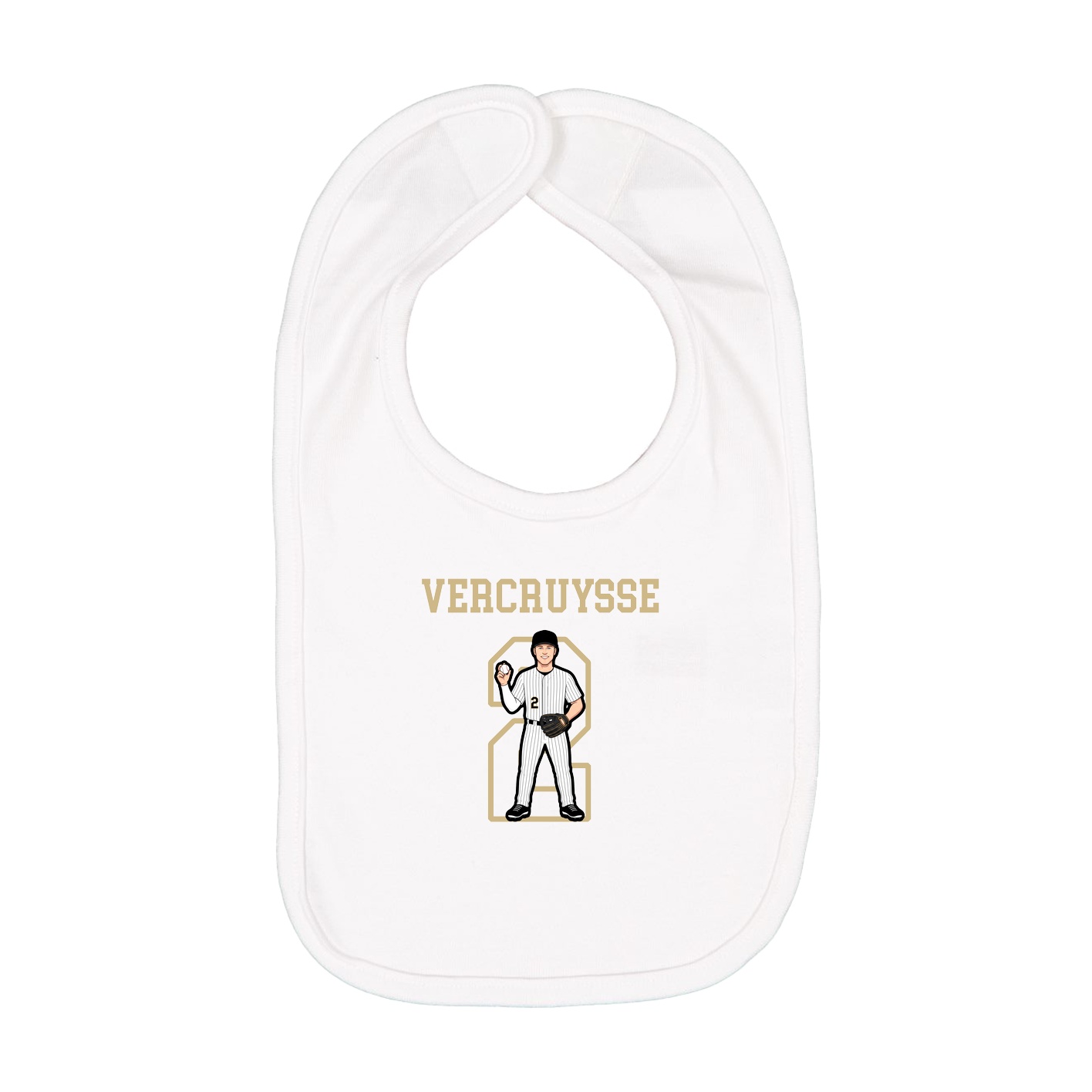 Infant Bib — Shirsey in White