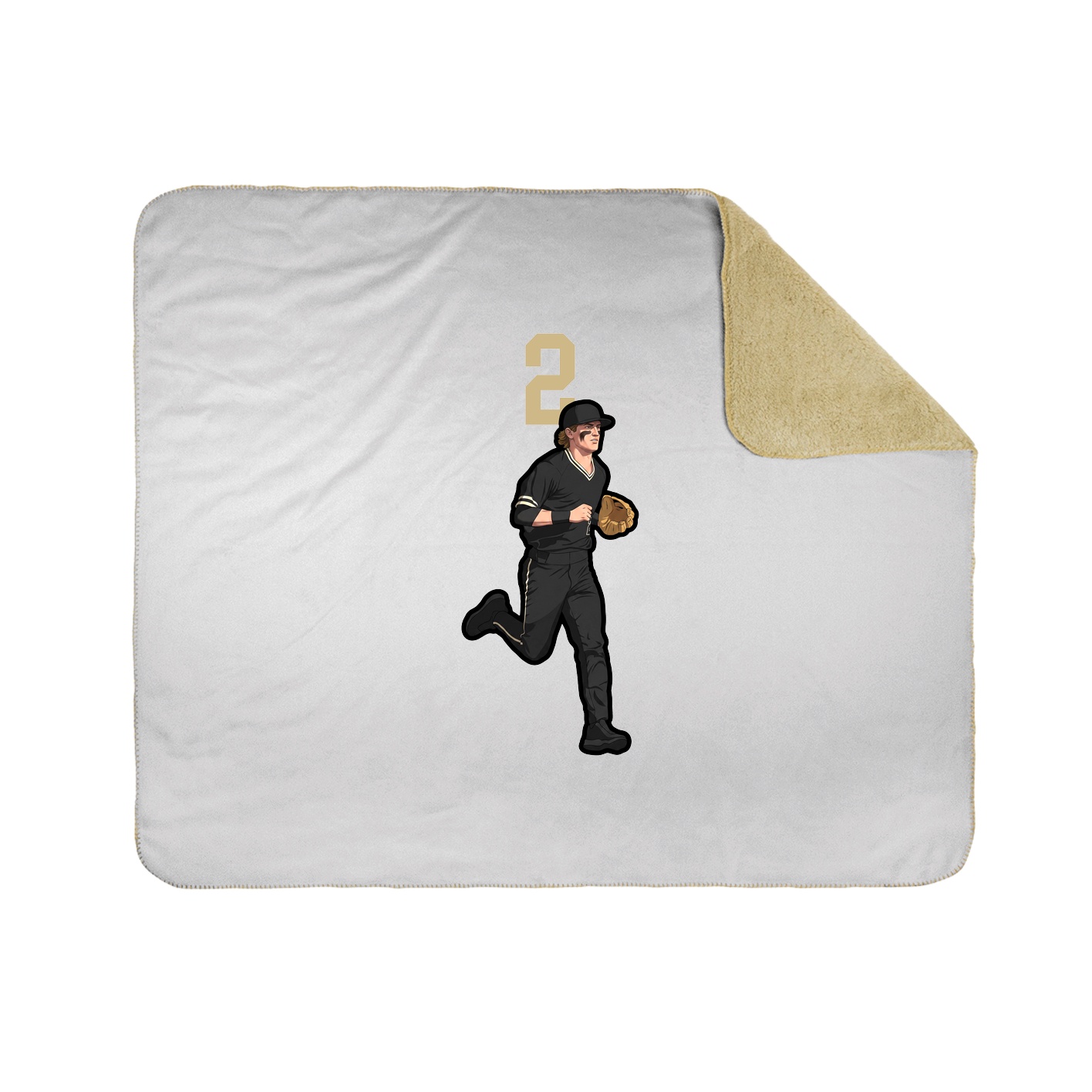 Throw Blanket — Number Top in White