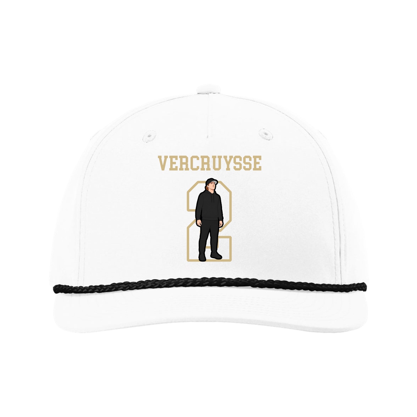 Five-Panel Classic Rope Cap — Shirsey in White