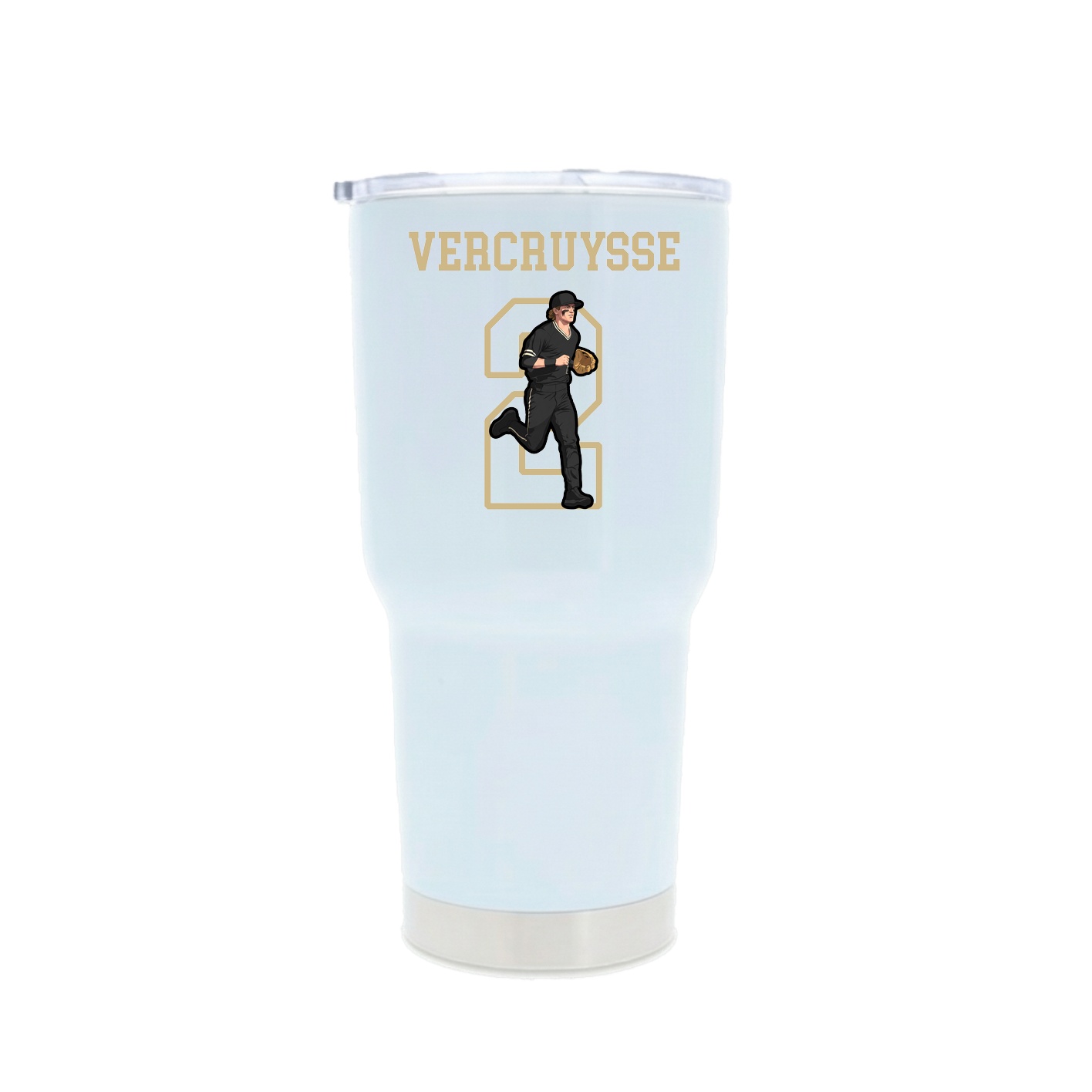 30oz Stainless Steel Tumbler — Shirsey in White