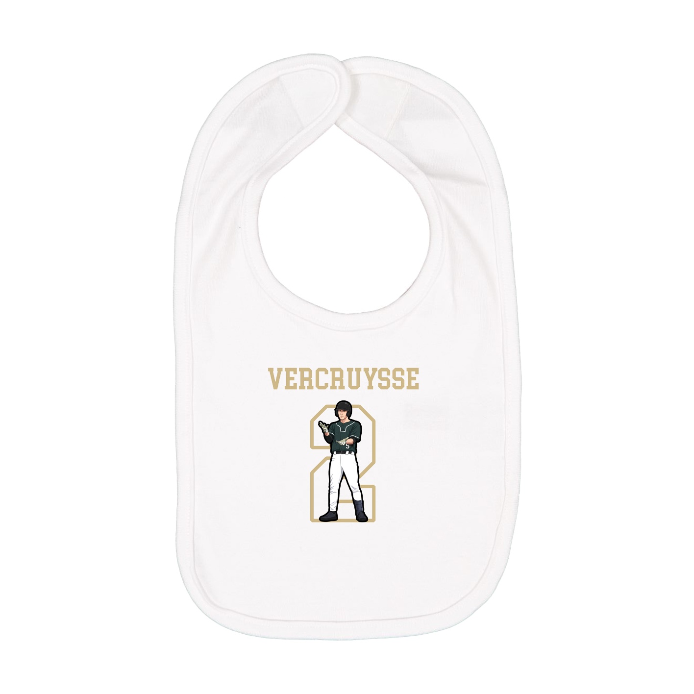 Infant Bib — Shirsey in White