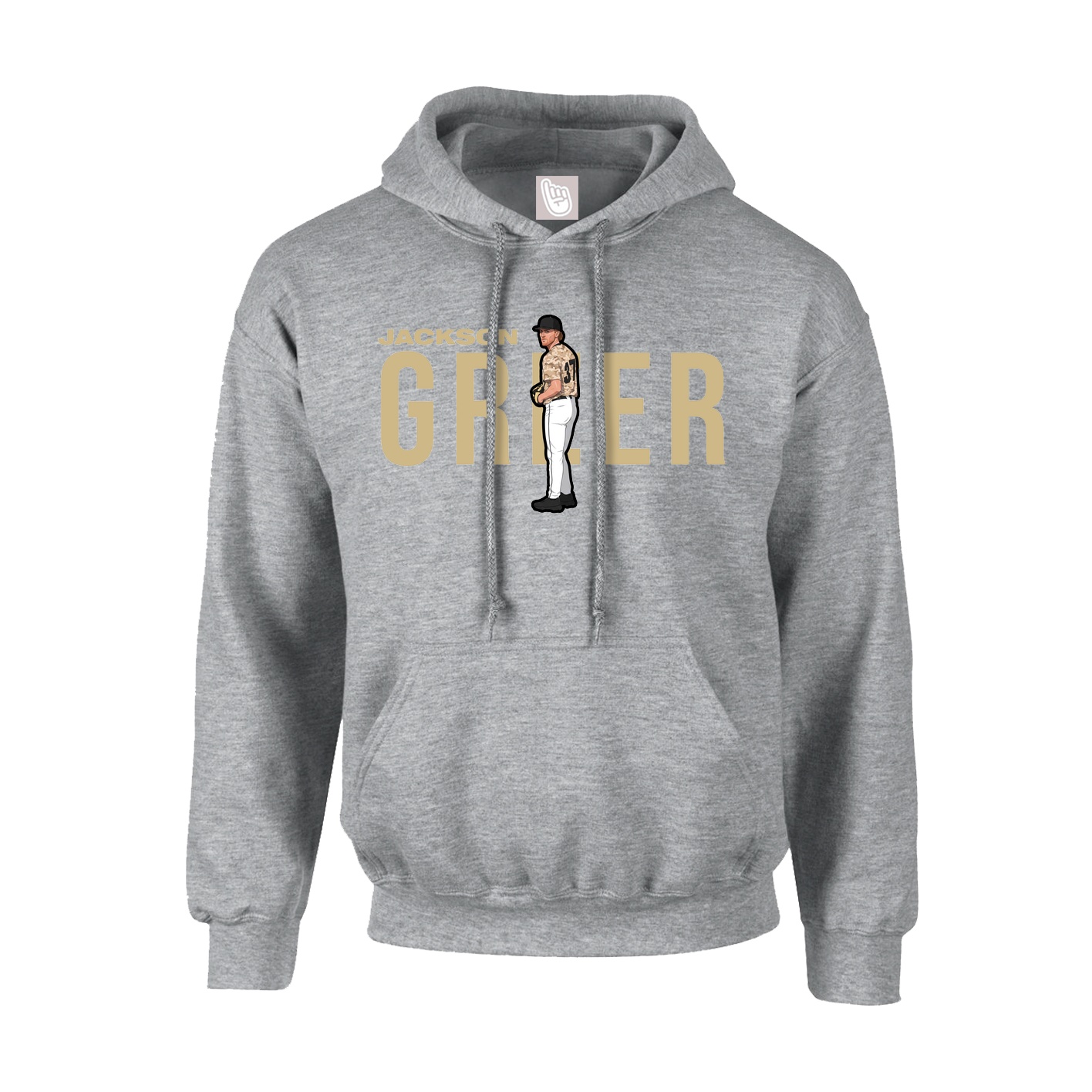 Hoodie — Player Name in Grey