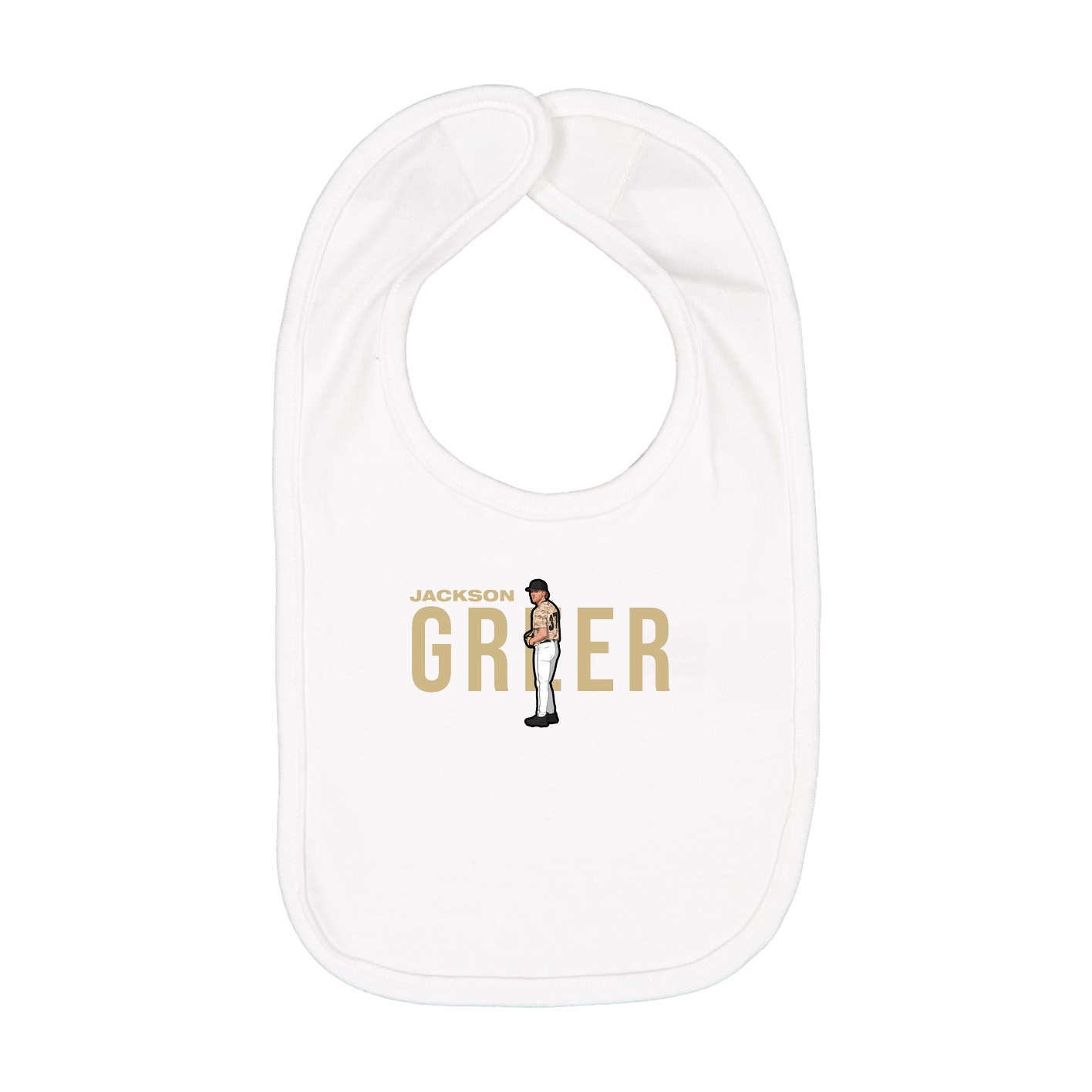 Infant Bib — Player Name in White