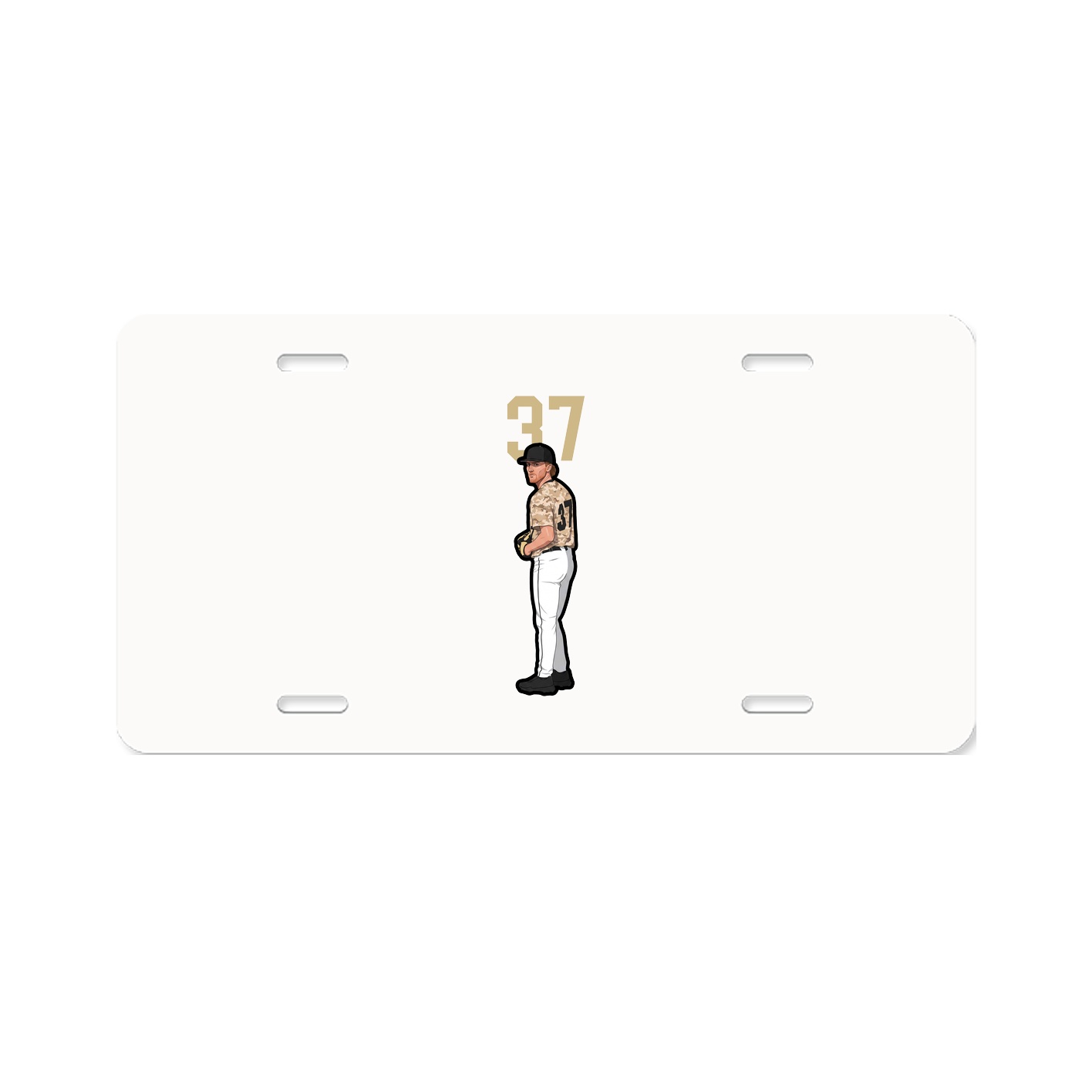 License Plate — Number Top in Classic
