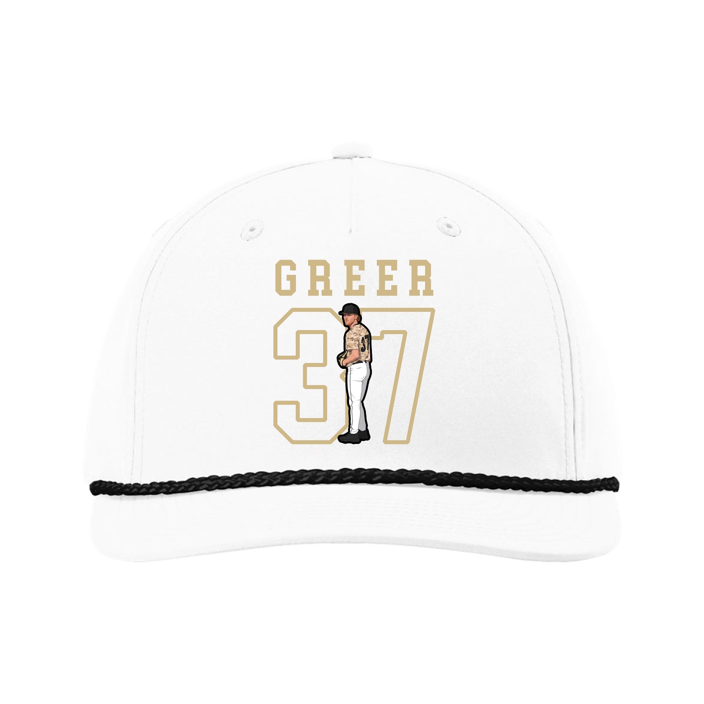 Five-Panel Classic Rope Cap — Shirsey in White