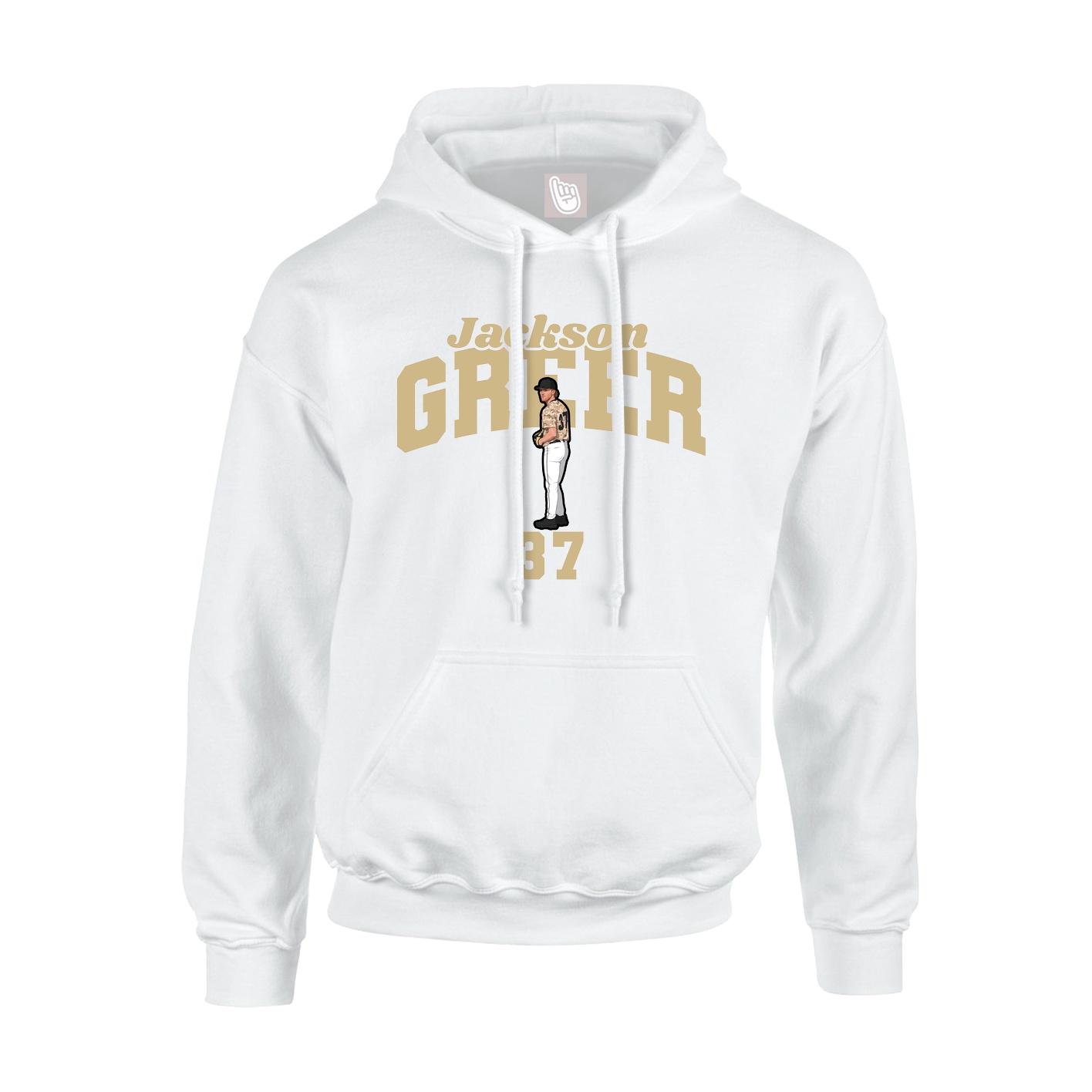Hoodie — Signature Arch in White