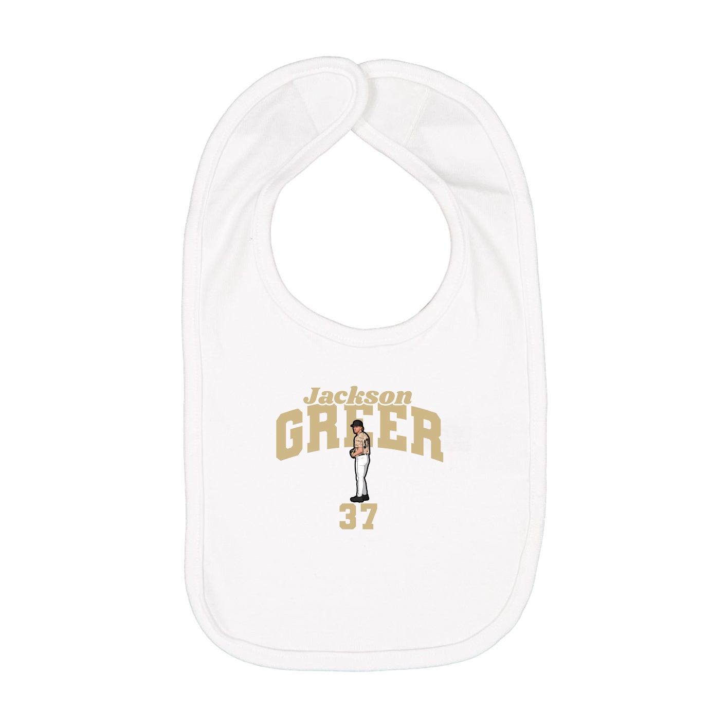 Infant Bib — Signature Arch in White