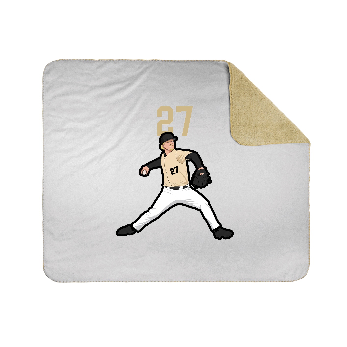Throw Blanket — Number Top in White