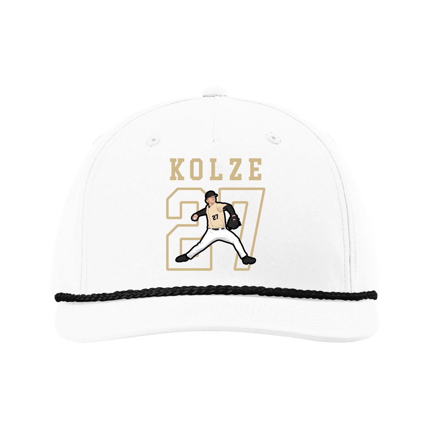 Five-Panel Classic Rope Cap — Shirsey in White