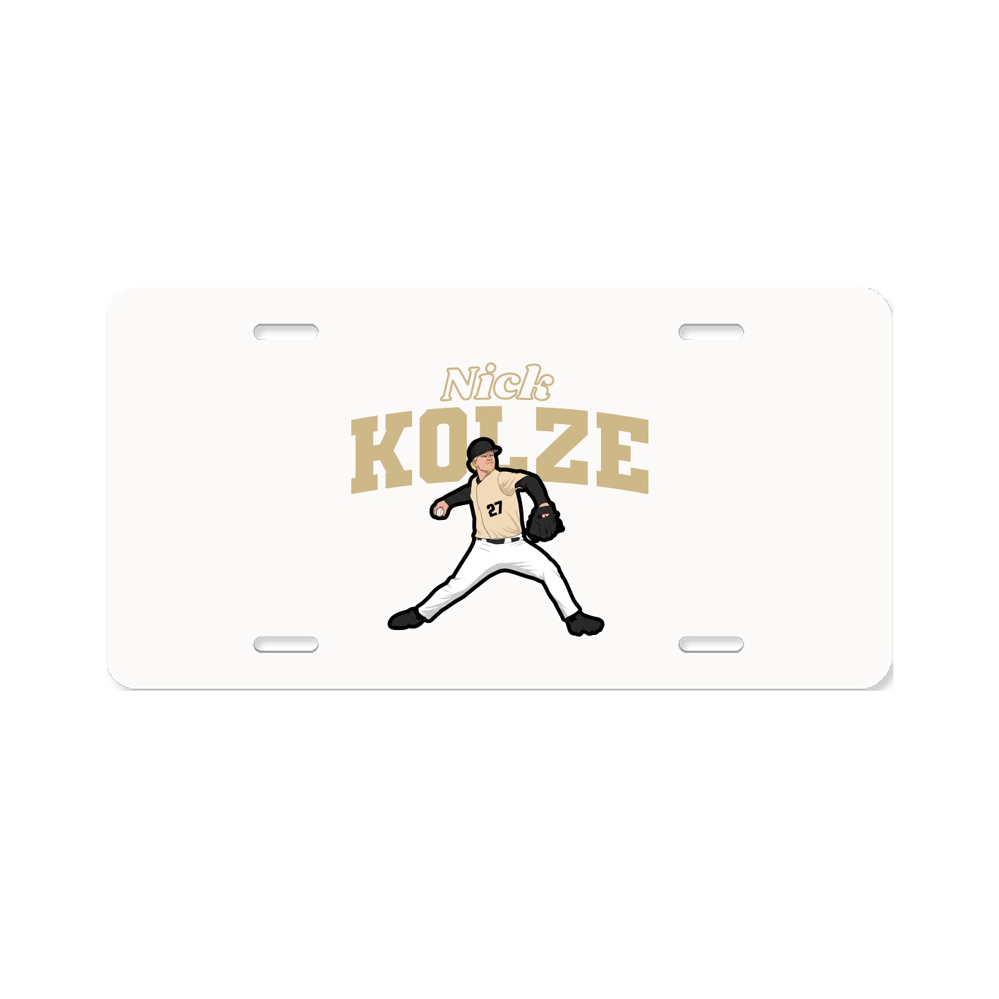 License Plate — Name Arch in Classic