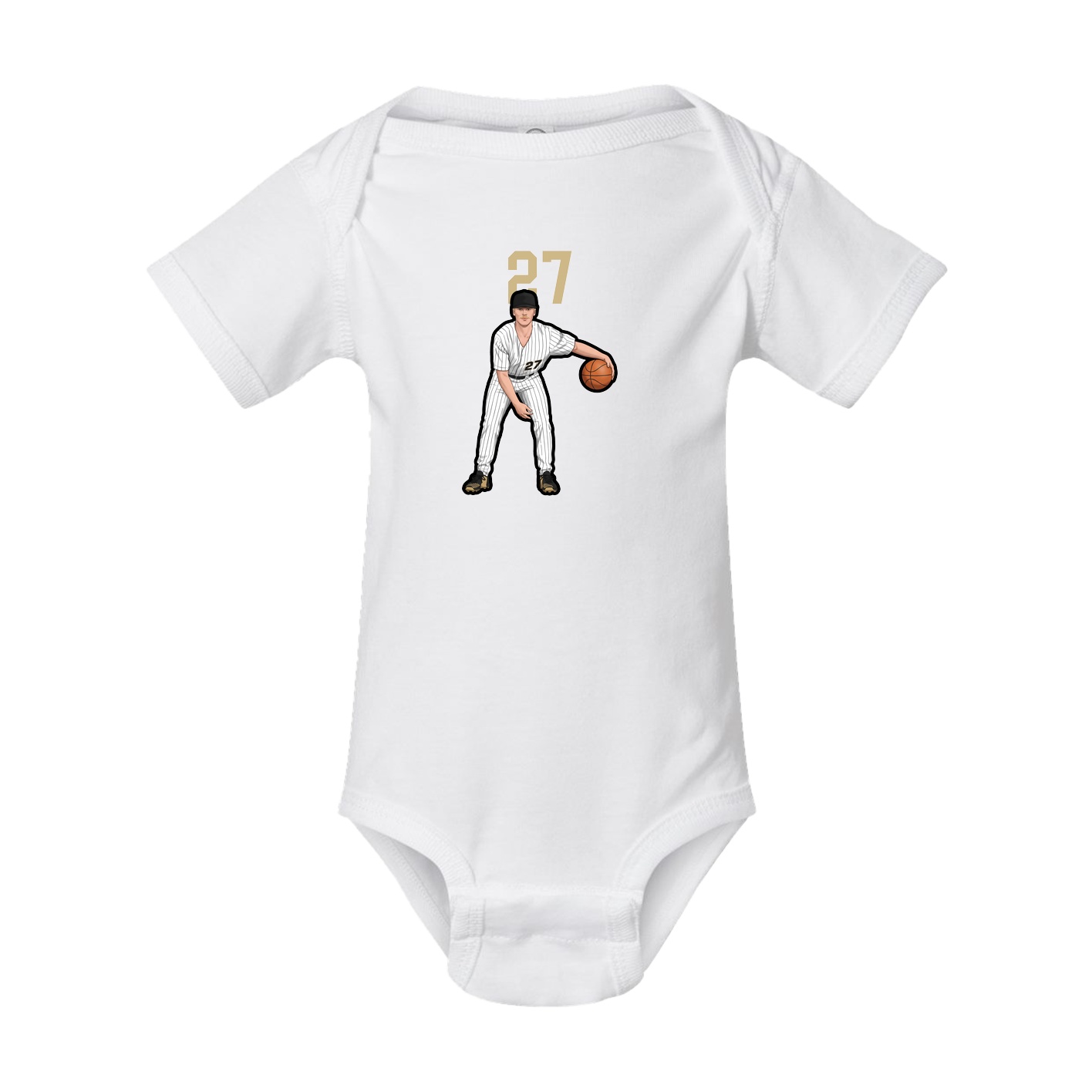 Baby Onesie — Number Top in White