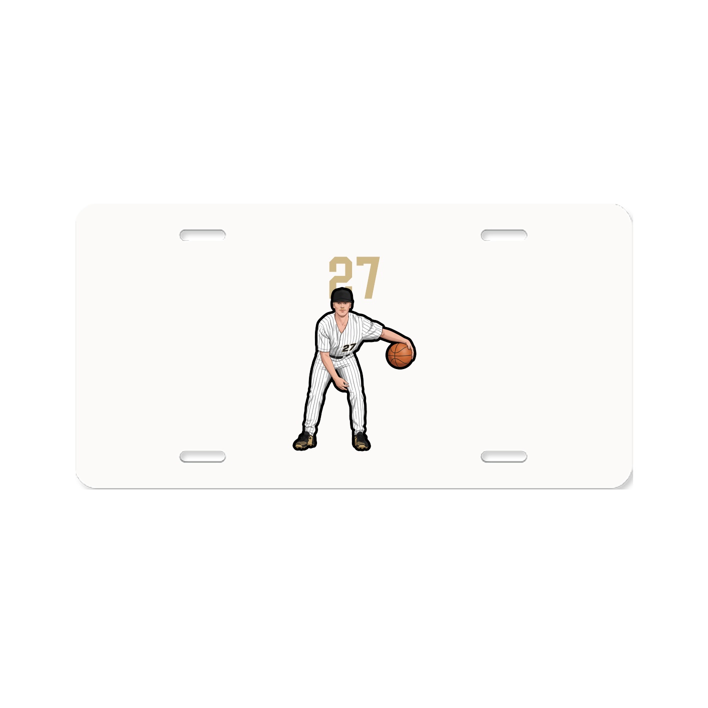 License Plate — Number Top in Classic