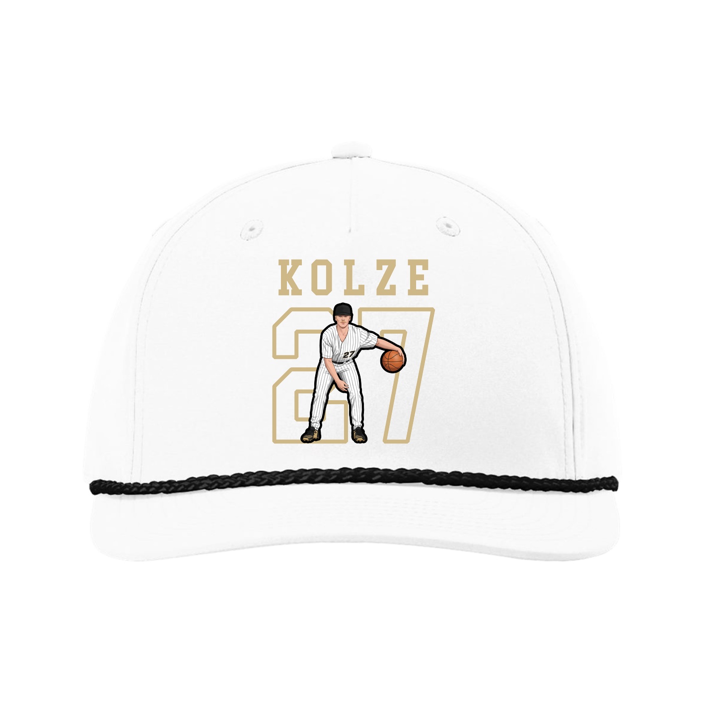 Five-Panel Classic Rope Cap — Shirsey in White