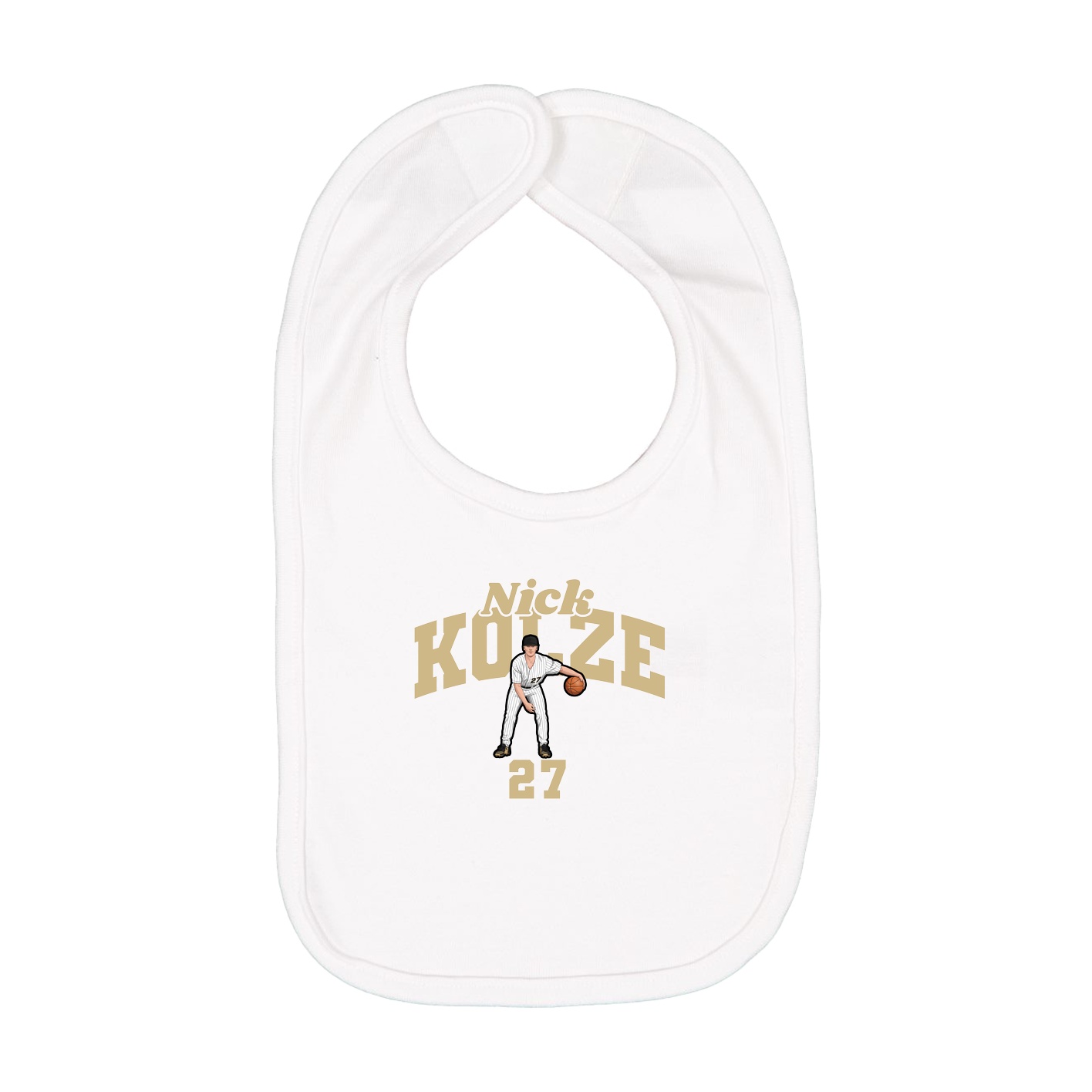Infant Bib — Signature Arch in White
