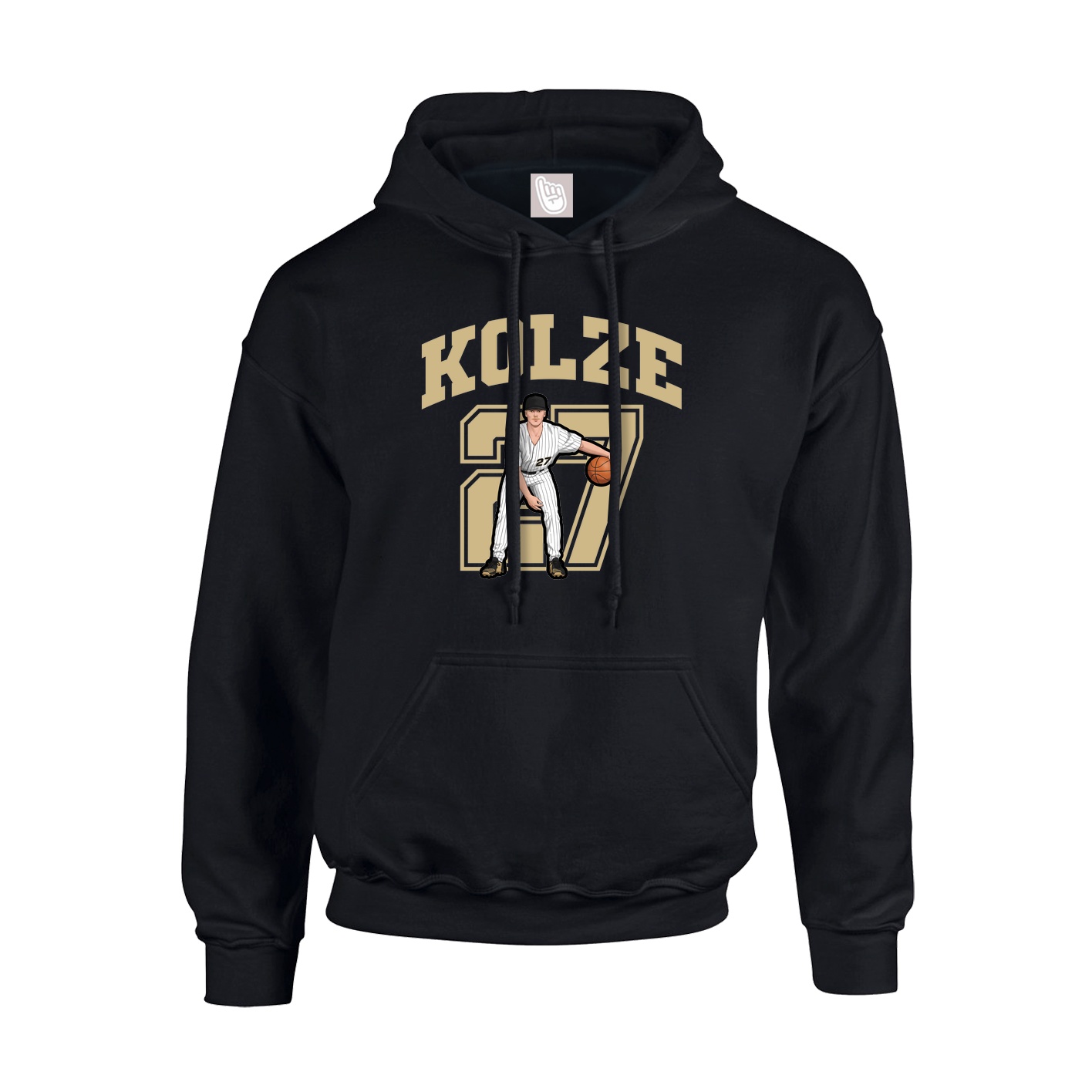 Hoodie — Number in Black