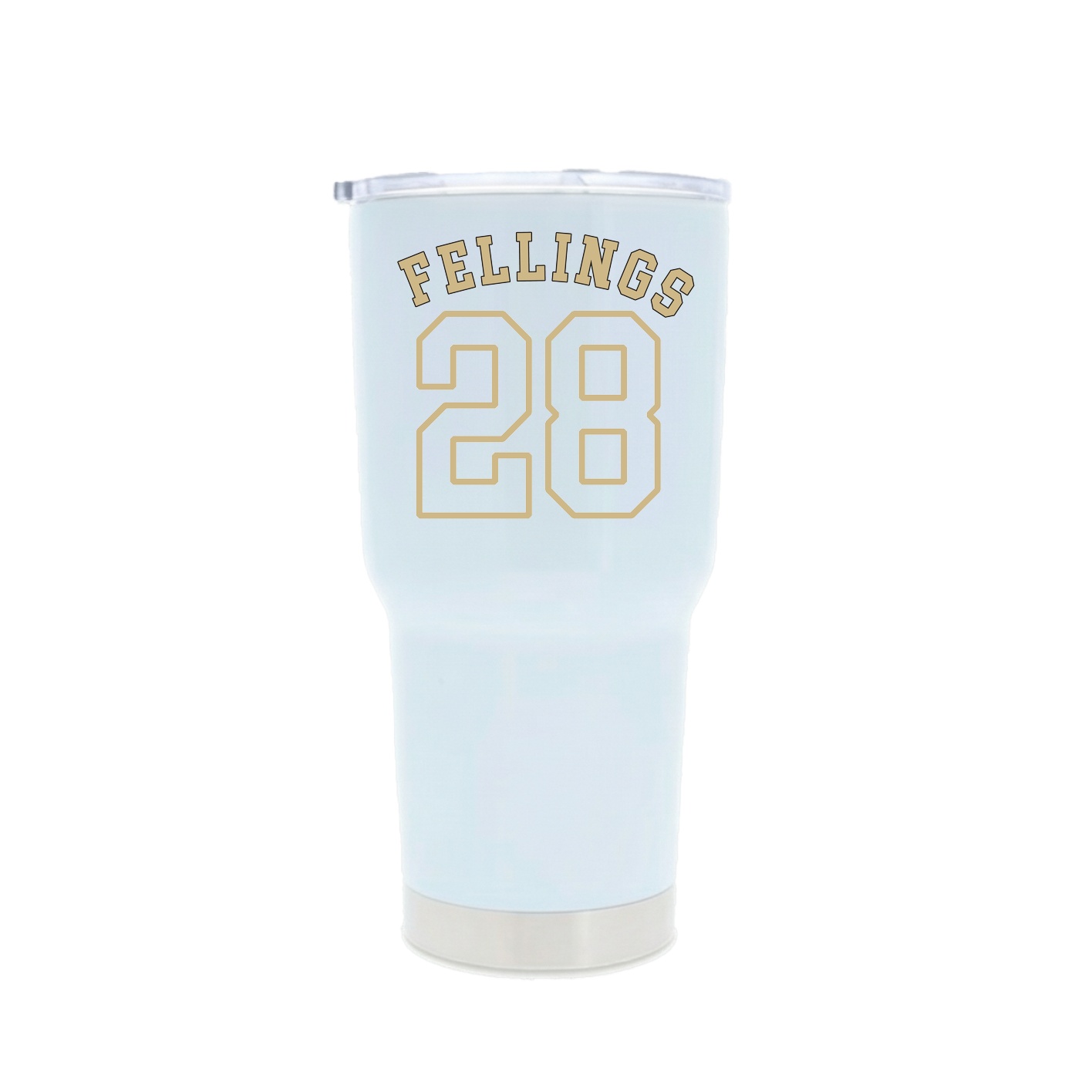 30oz Stainless Steel Tumbler — Shirsey Arch in White