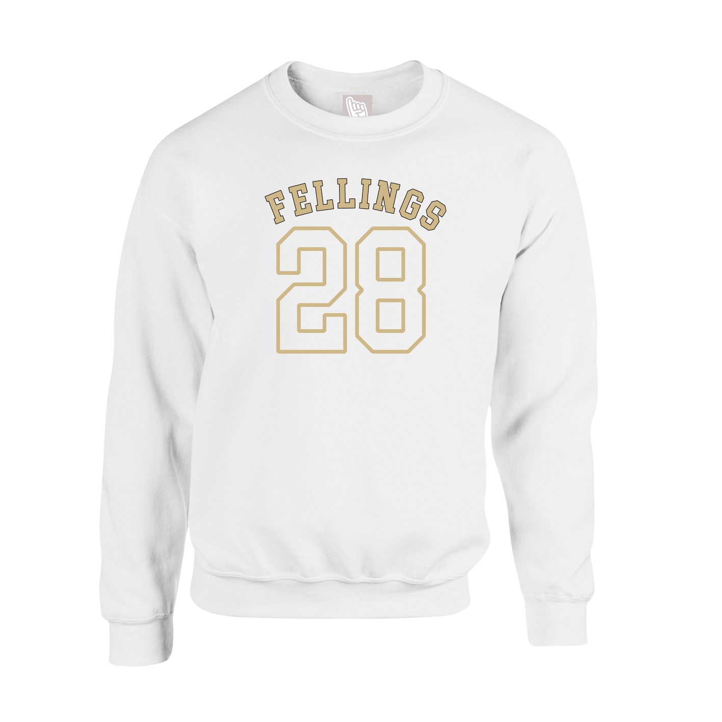 Fleece Crew — Shirsey Arch in White