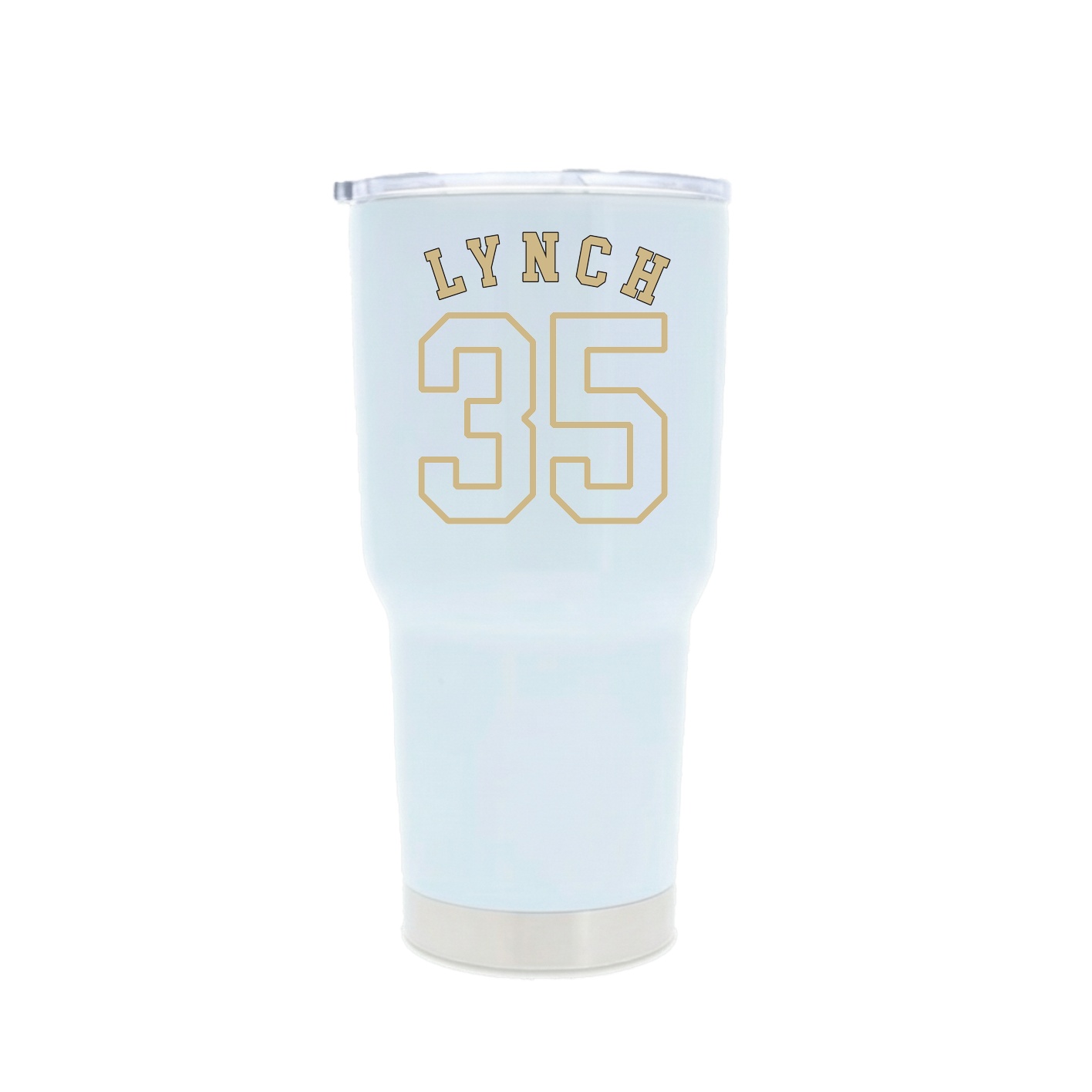 30oz Stainless Steel Tumbler — Shirsey Arch in White