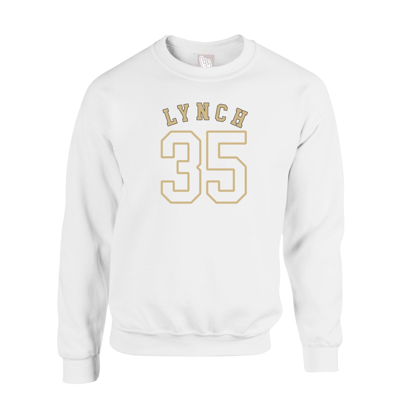 Fleece Crew — Shirsey Arch in White