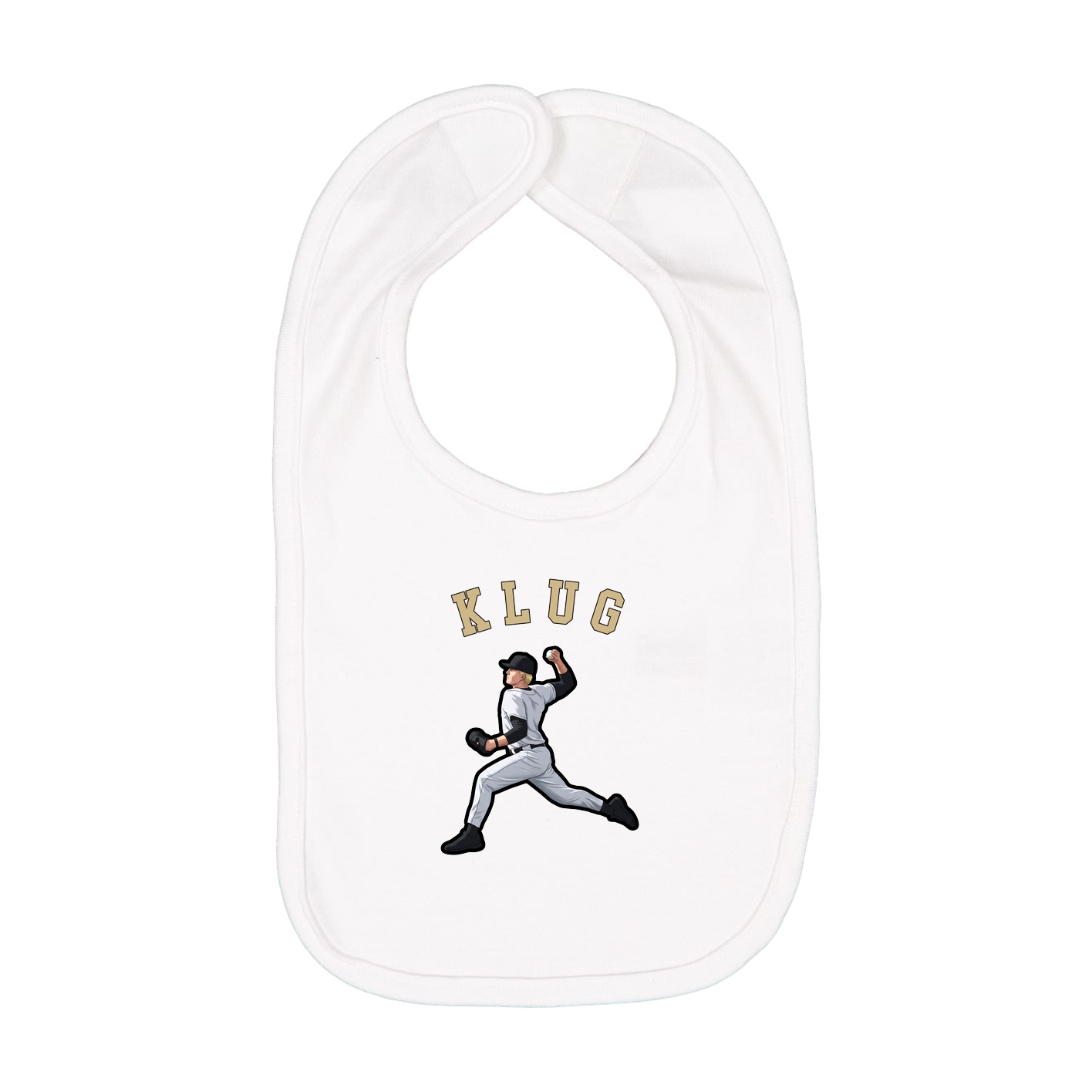 Infant Bib — Shirsey Arch in White