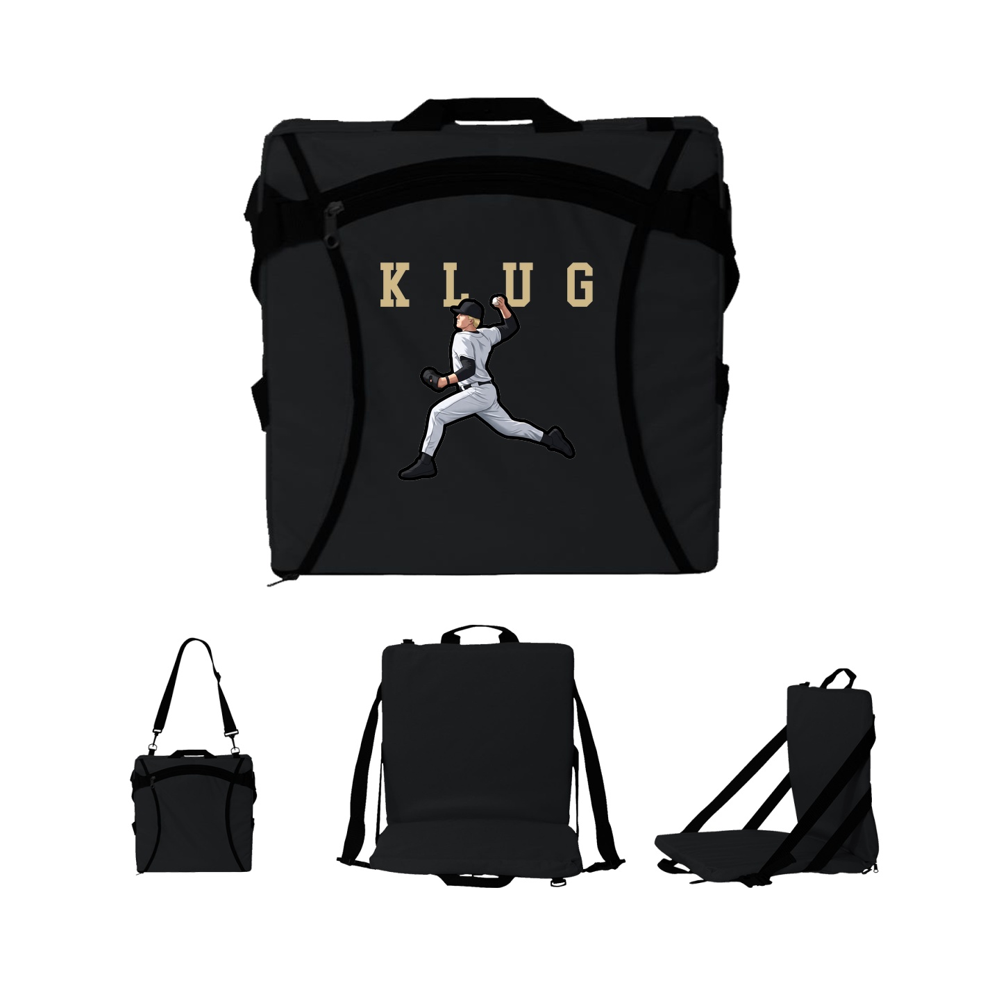 Folding Stadium Seat — Shirsey in Black