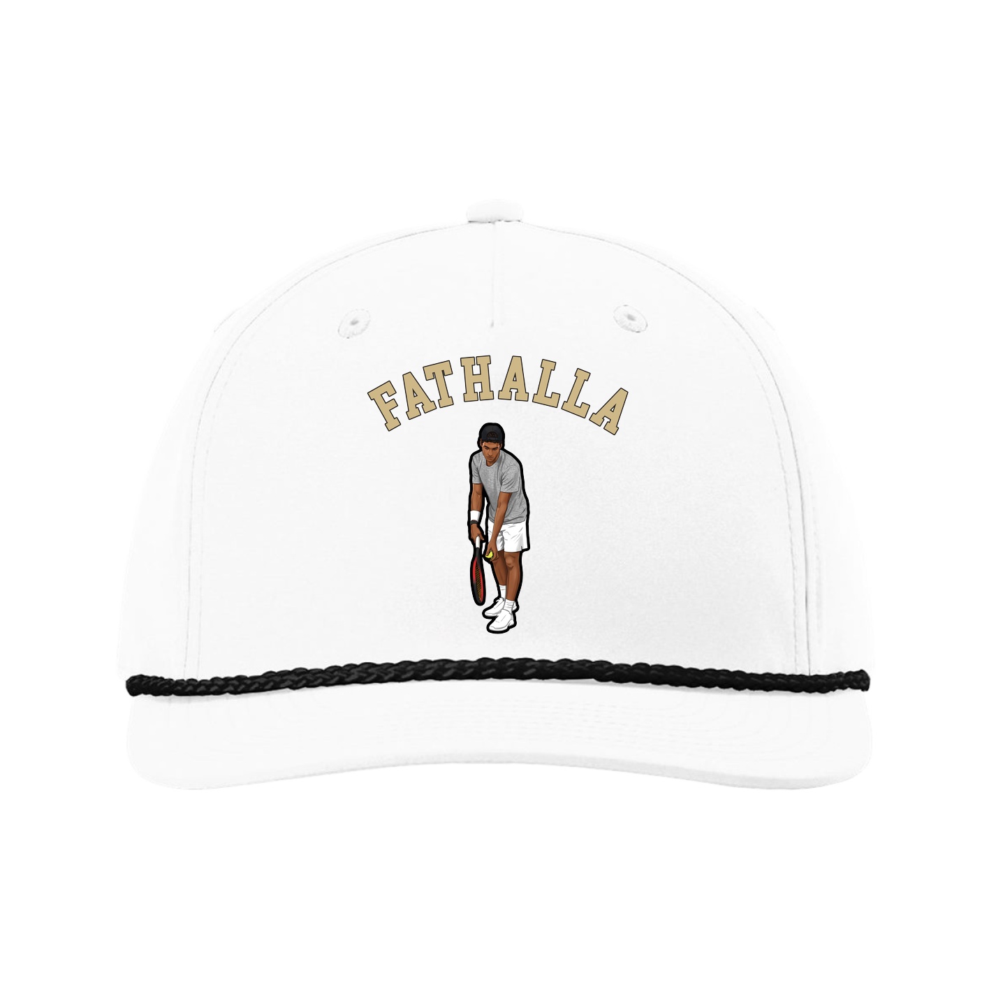 Five-Panel Classic Rope Cap — Shirsey Arch in White