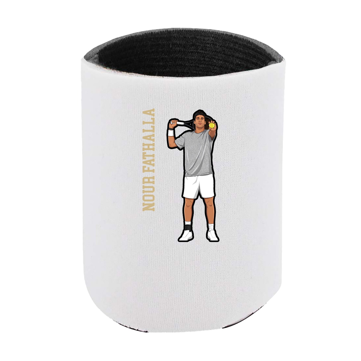 Can Holder — Name Vertical in White