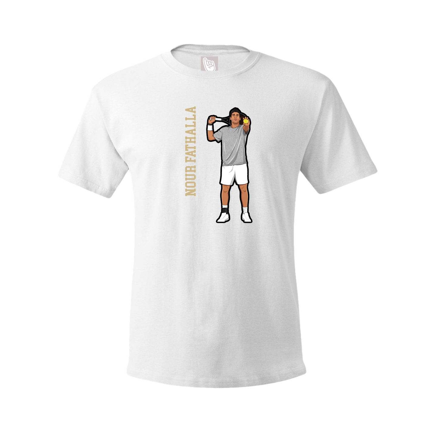 Tee — Name Vertical in White