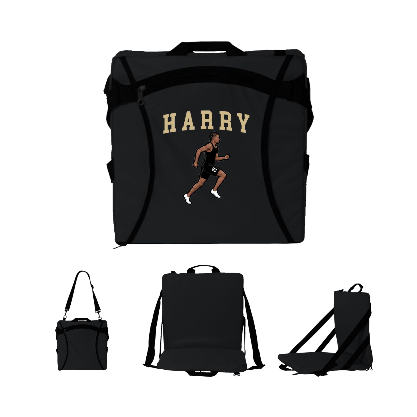 Folding Stadium Seat — Shirsey in Black