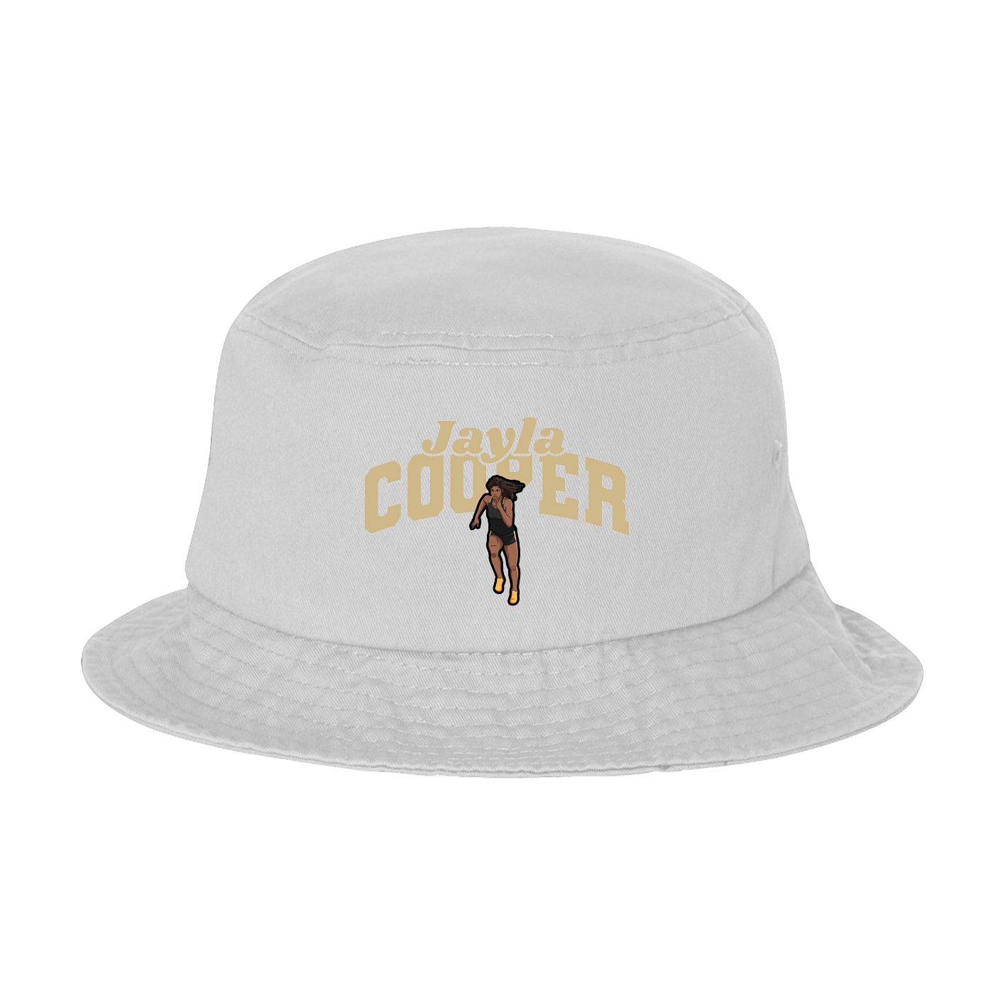 Bucket Cap — Signature Arch in White
