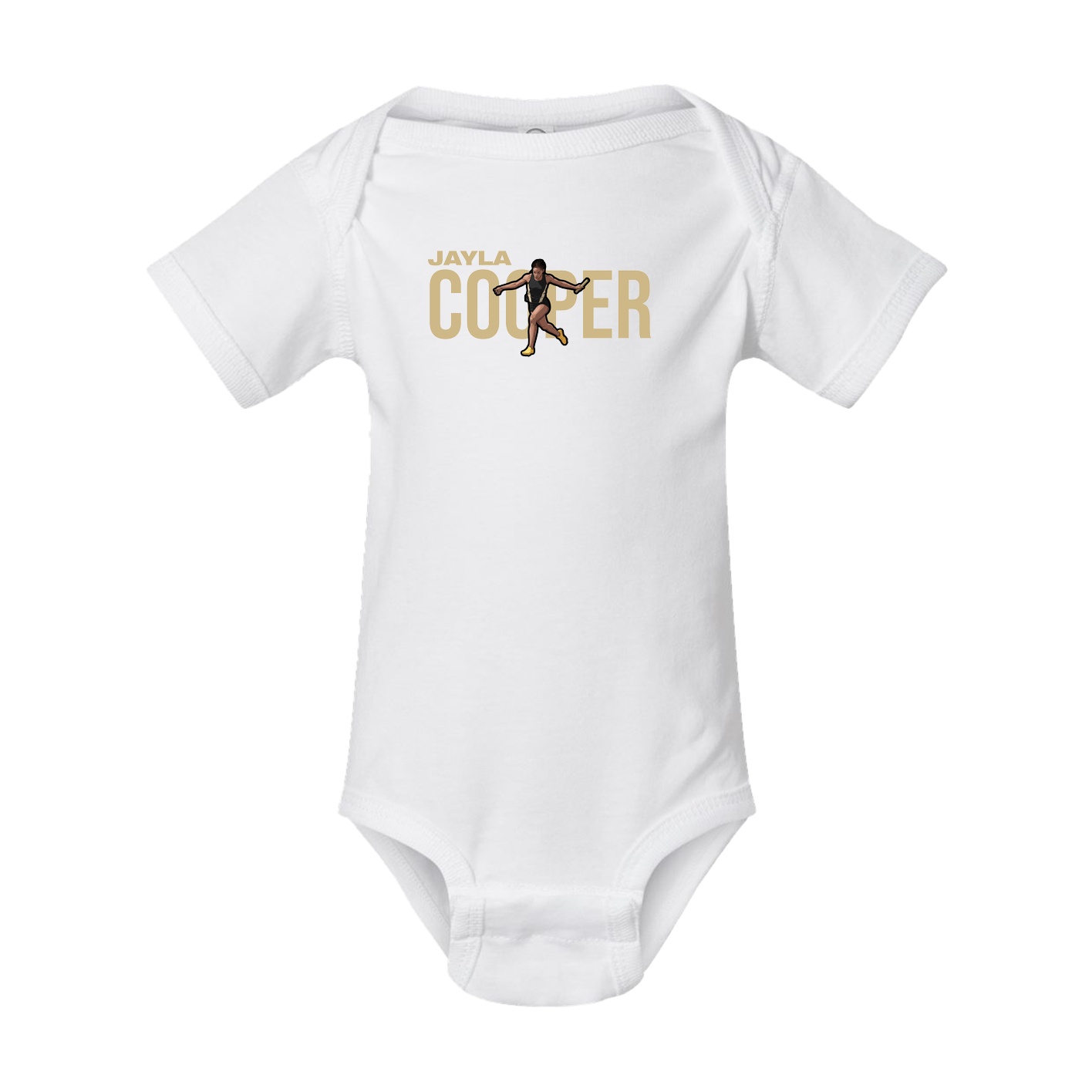 Baby Onesie — Player Name in White