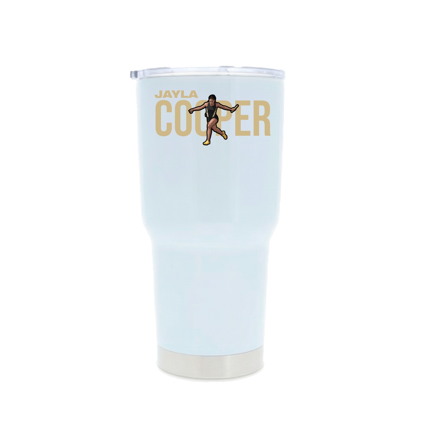 30oz Stainless Steel Tumbler — Player Name in White