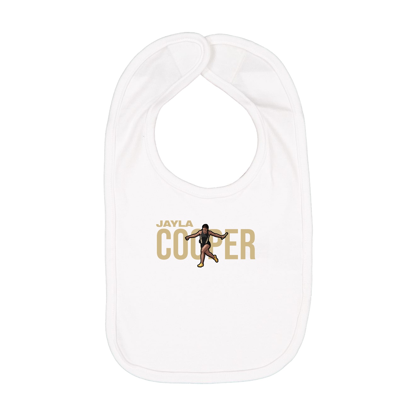 Infant Bib — Player Name in White