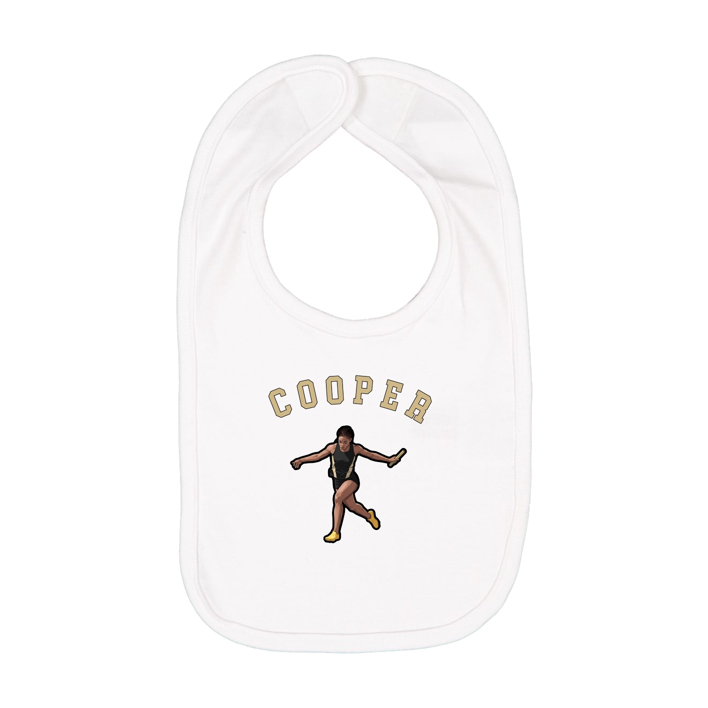 Infant Bib — Shirsey Arch in White