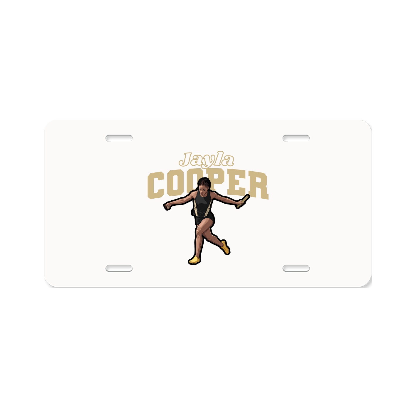 License Plate — Name Arch in Classic