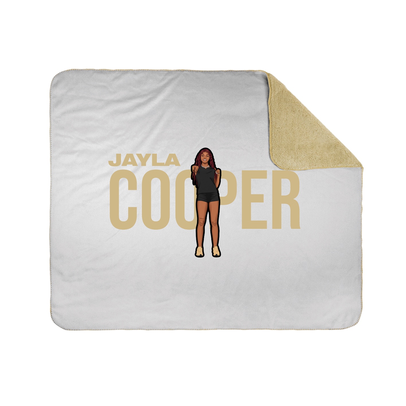 Throw Blanket — Player Name in White