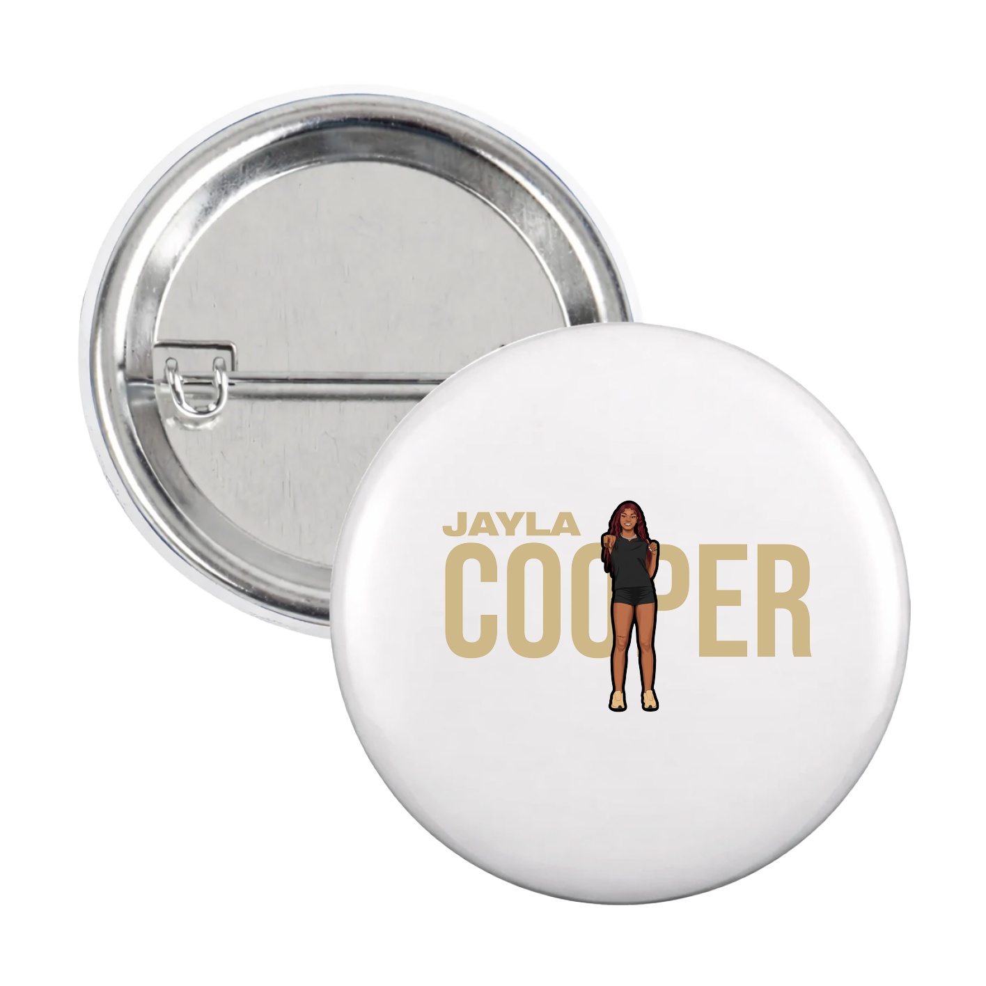 Game Day Button — Player Name in White