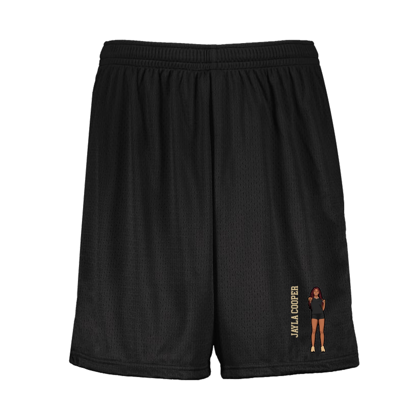 Shorts — Name Vertical in Black