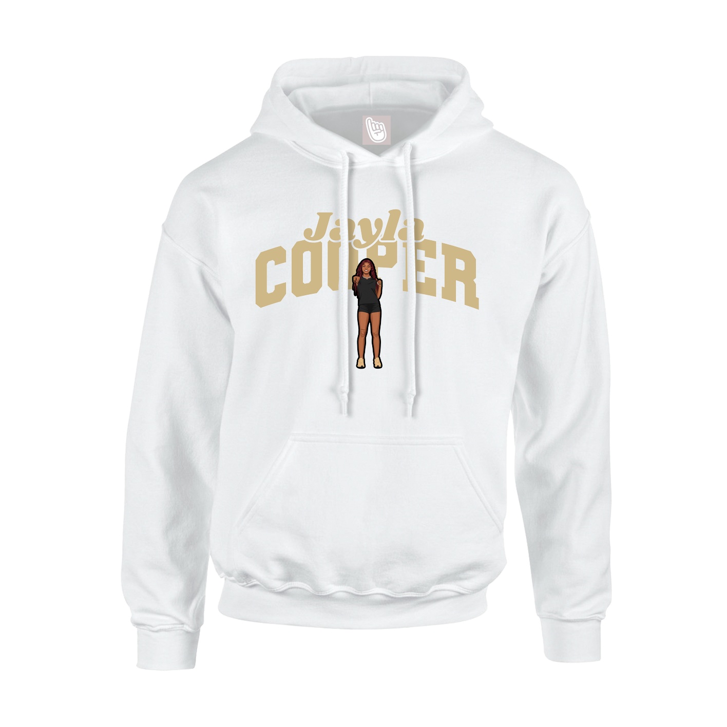 Youth Hoodie — Signature Arch in White