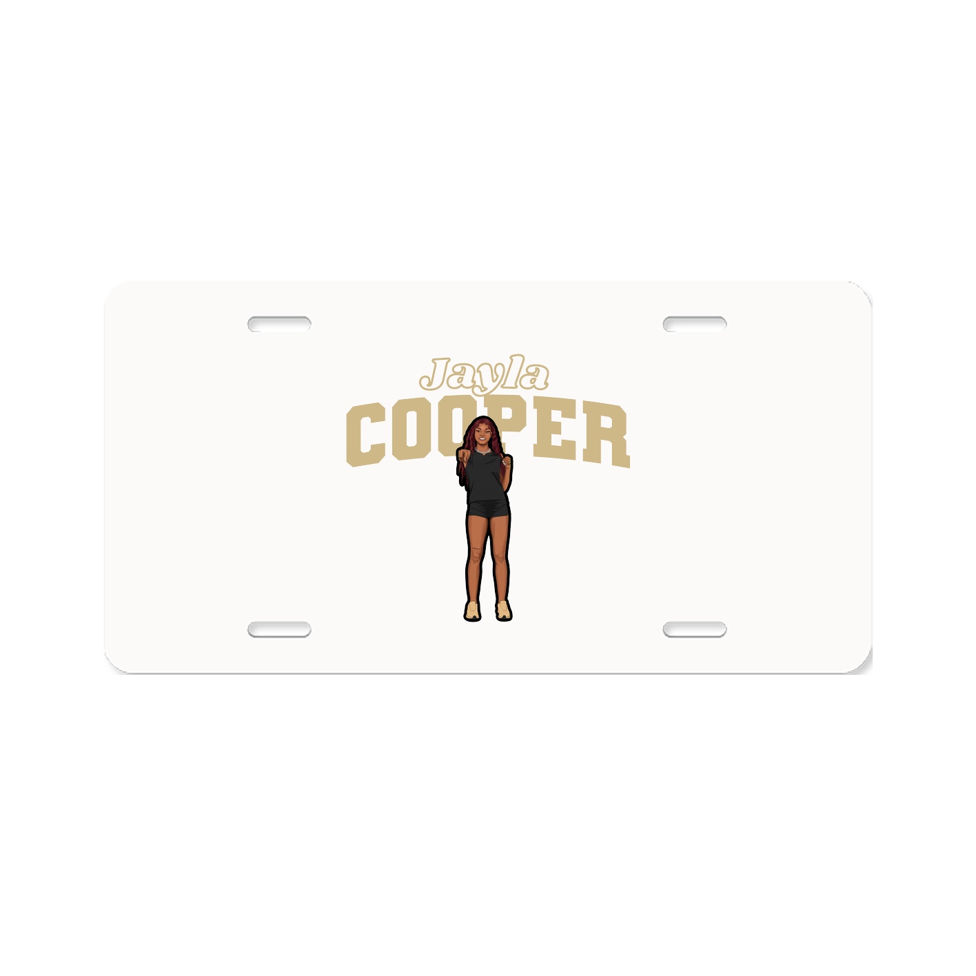 License Plate — Name Arch in Classic
