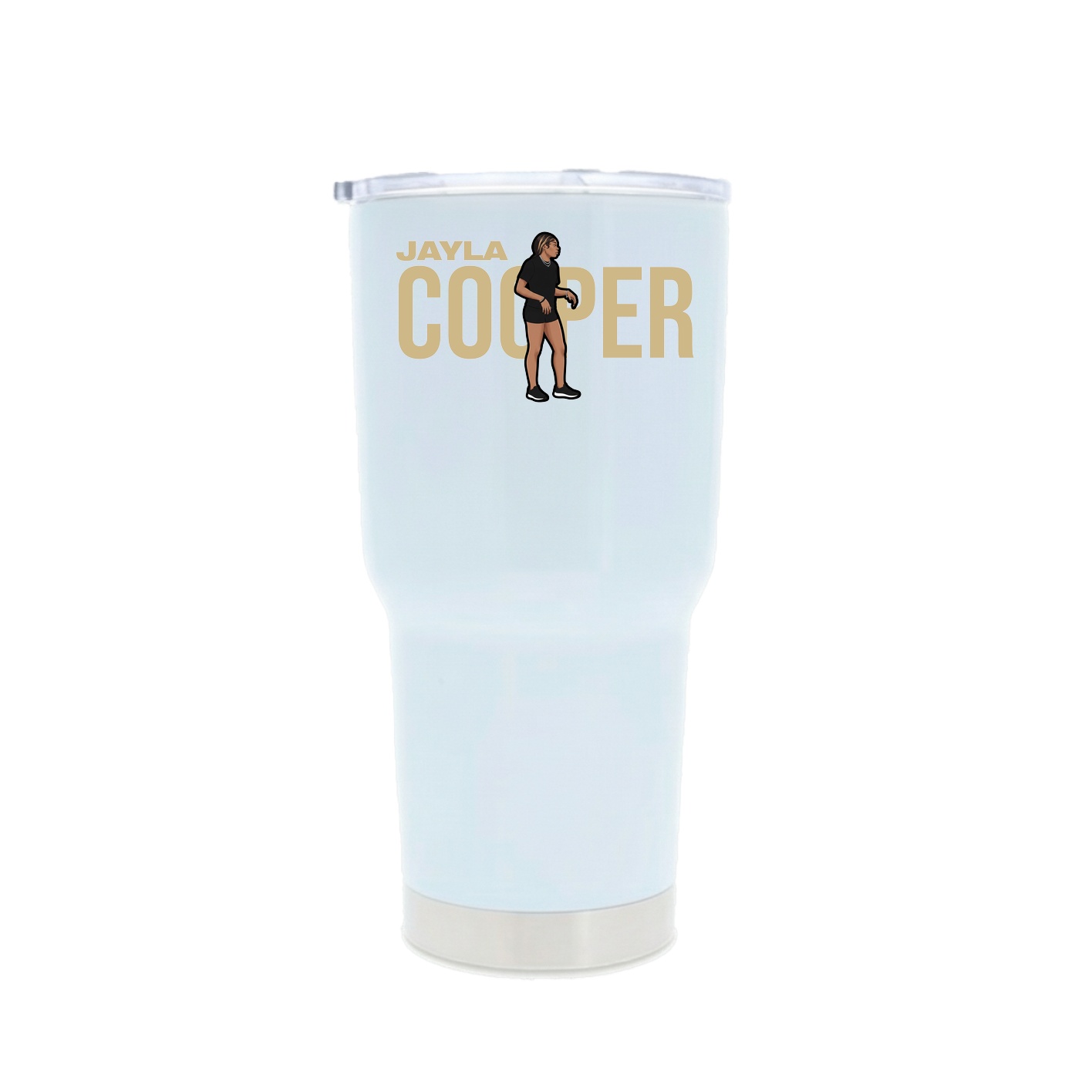 30oz Stainless Steel Tumbler — Player Name in White