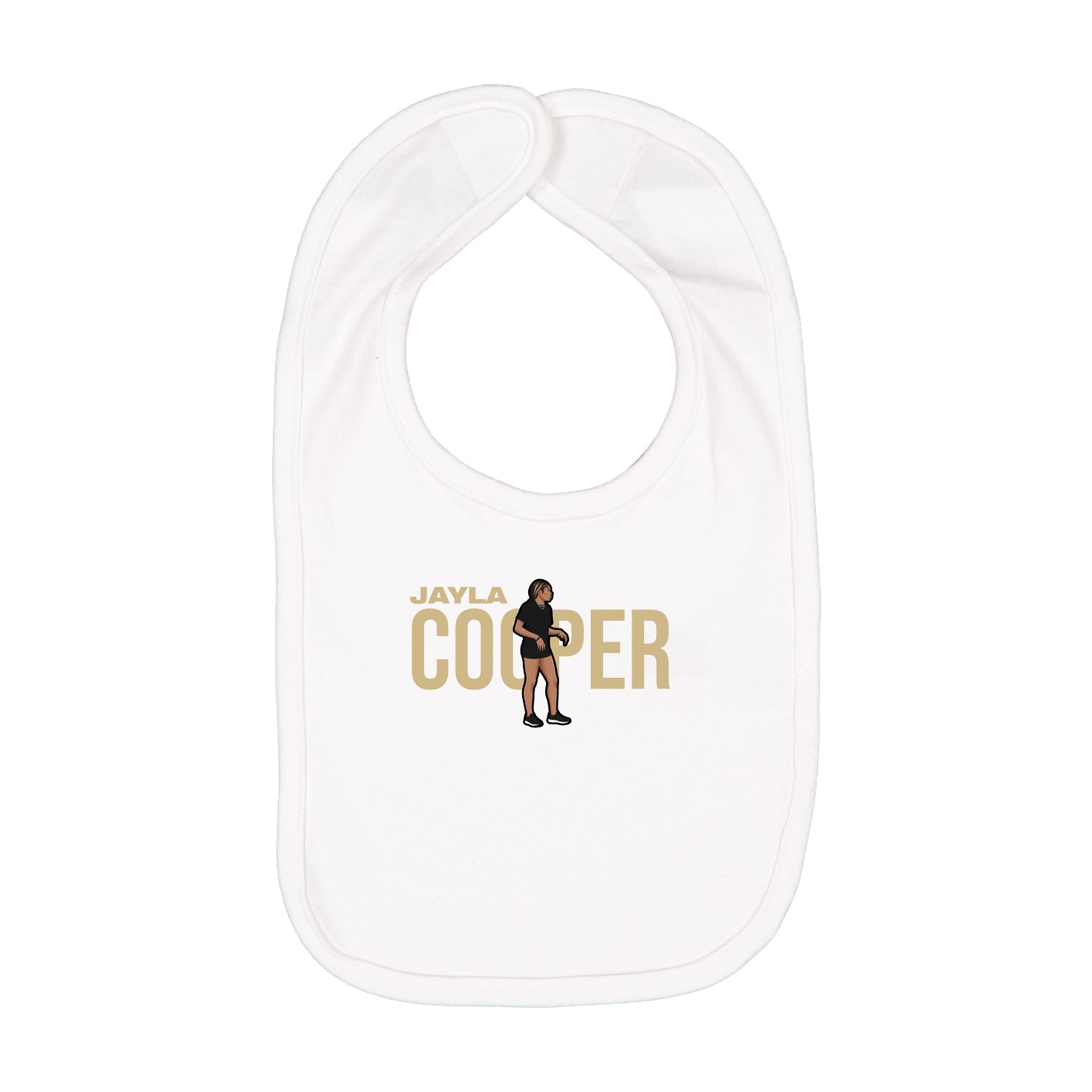 Infant Bib — Player Name in White
