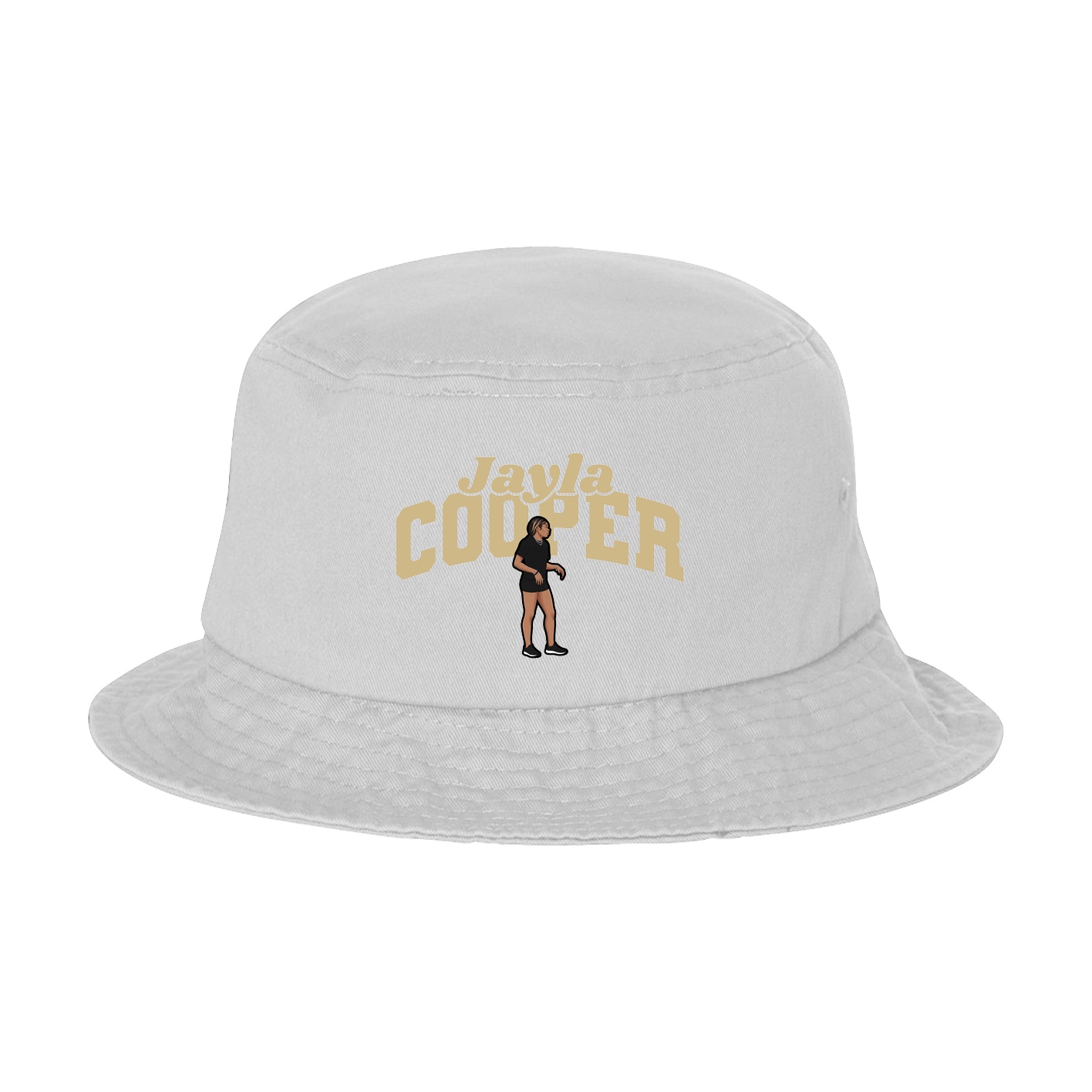 Bucket Cap — Signature Arch in White