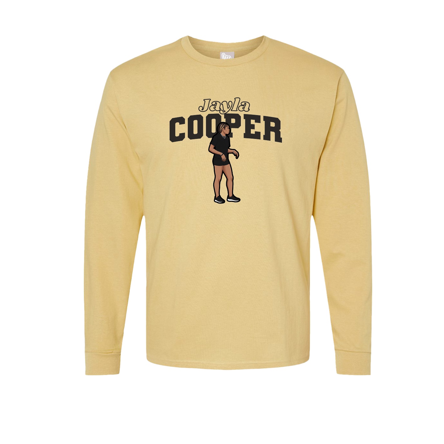 Long Sleeve Tee — Name Arch in Vegas Gold