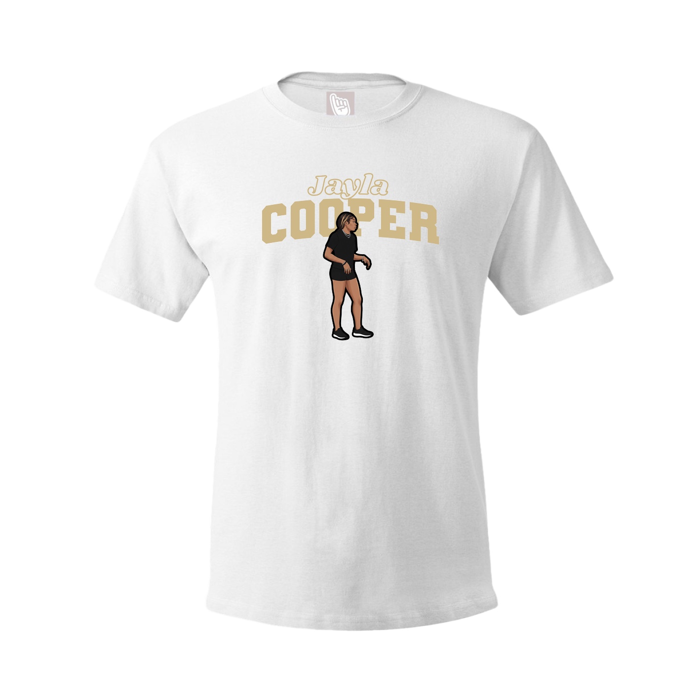 Youth Tee — Name Arch in White
