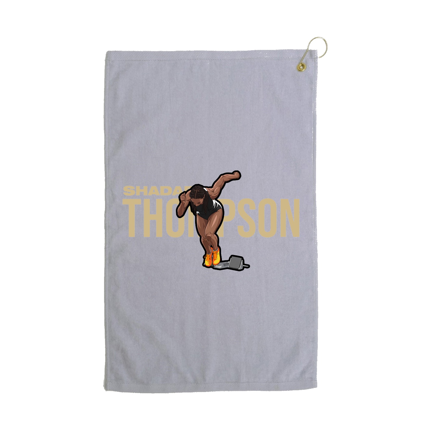 Golf Towel — Player Name in Grey