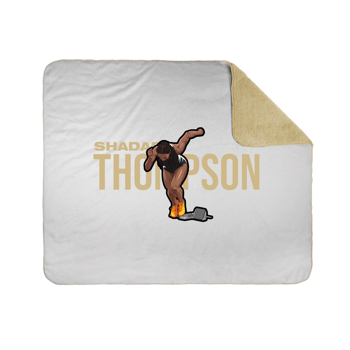 Throw Blanket — Player Name in White