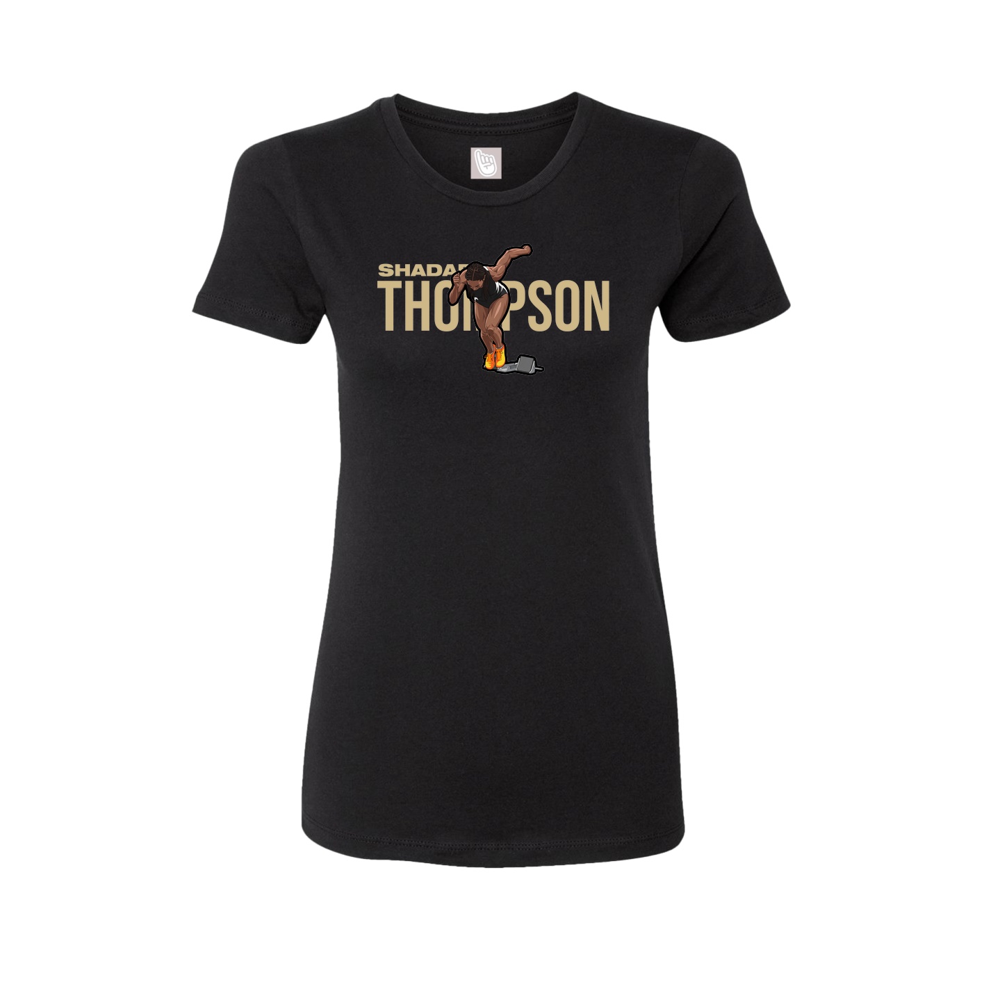 Fitted Women's Tee — Player Name in Black