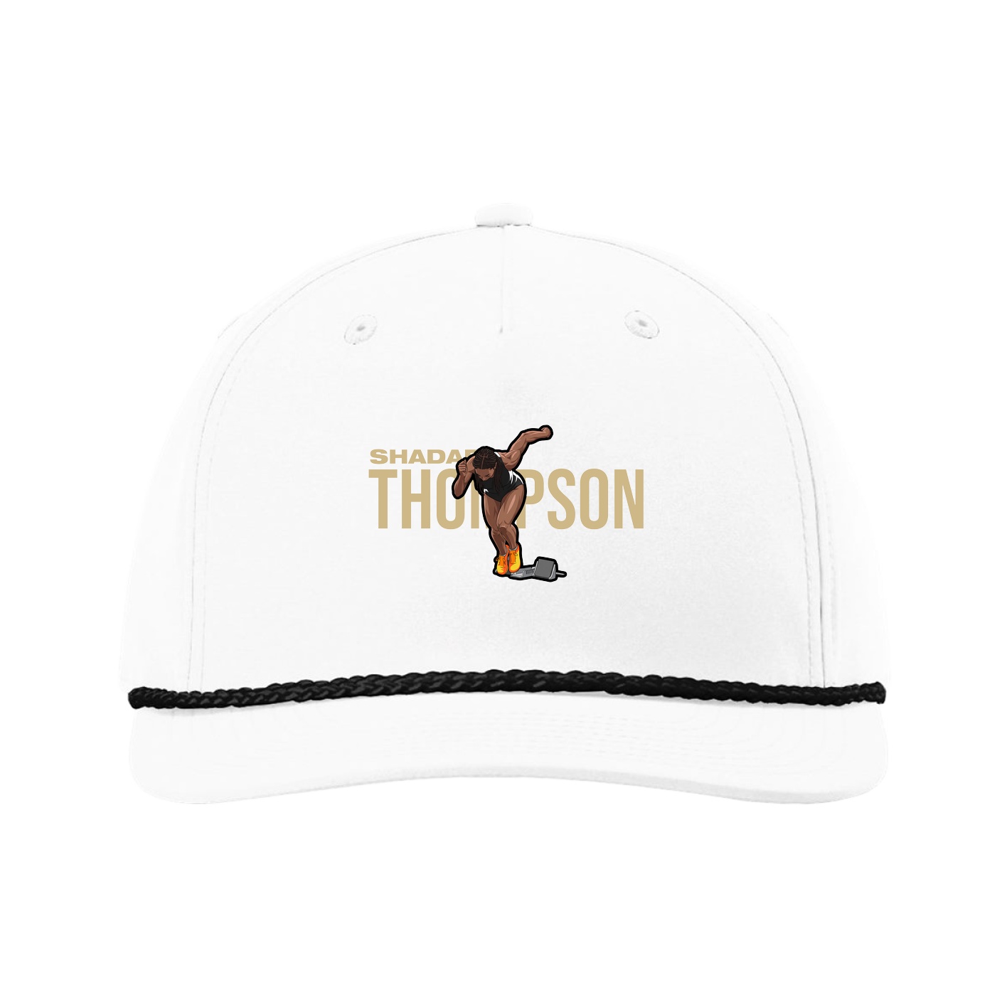 Five-Panel Classic Rope Cap — Player Name in White
