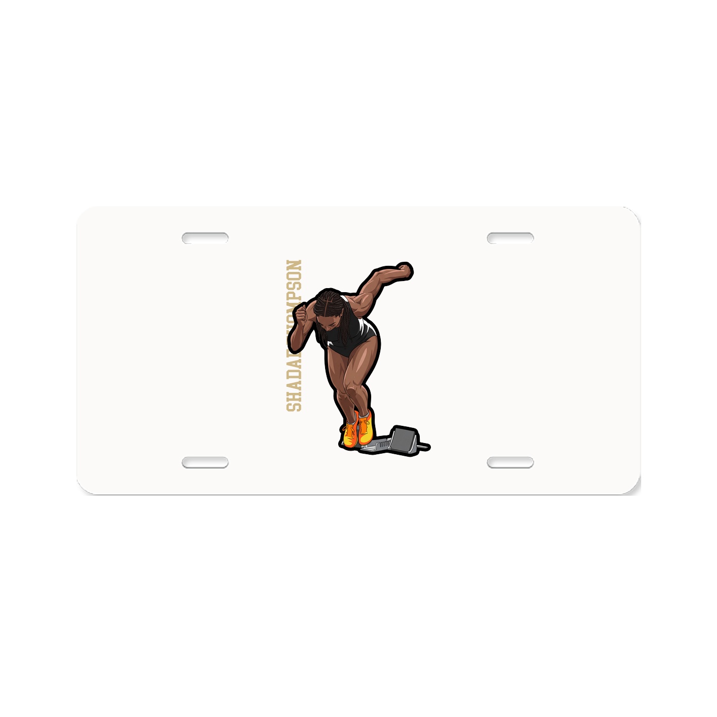 License Plate — Name Vertical in Classic